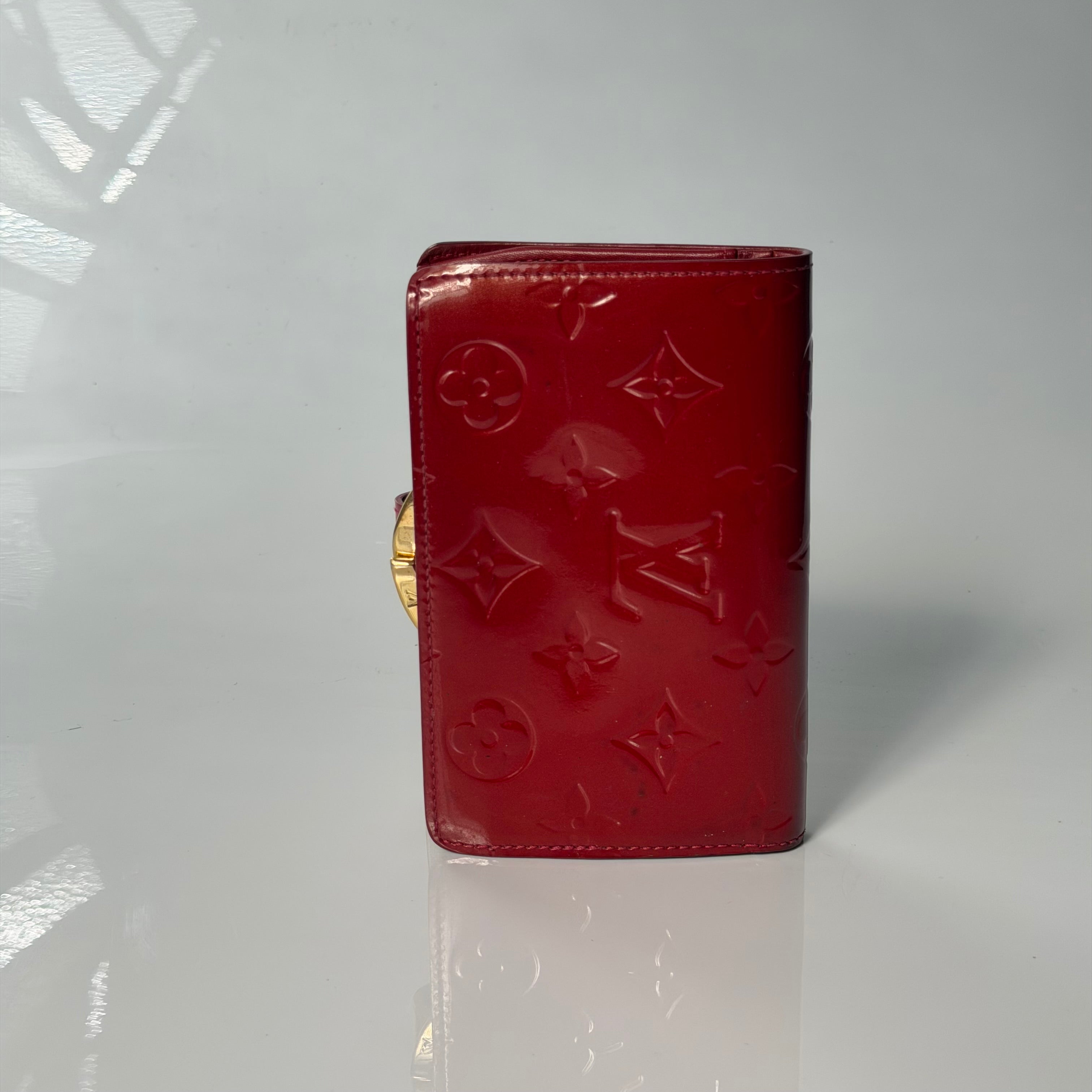 Louis Vuitton Red Vernis Monogram Wallet