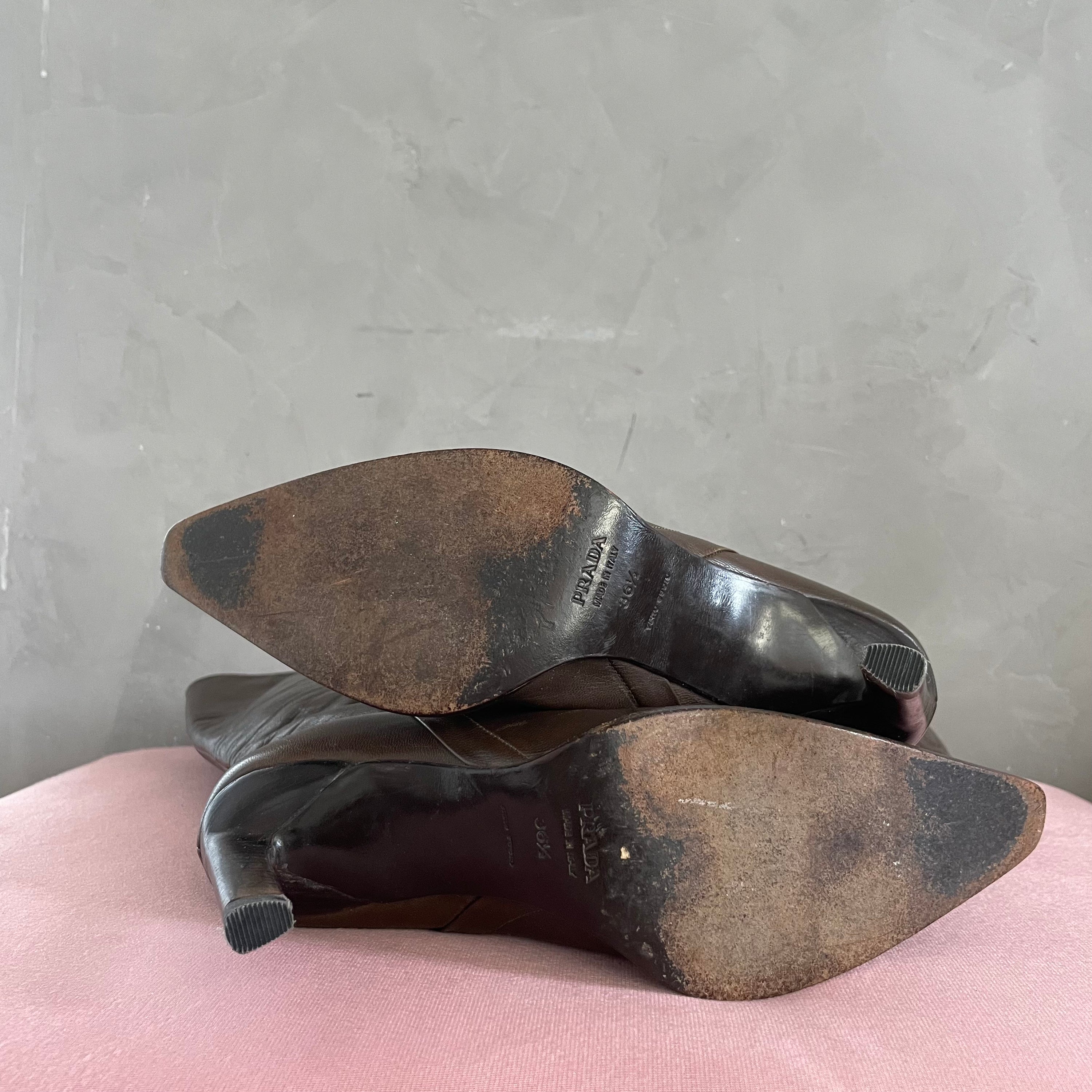 Prada Brown Leather boots