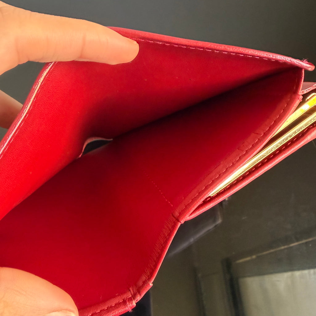 Louis Vuitton Red Vernis Monogram Wallet