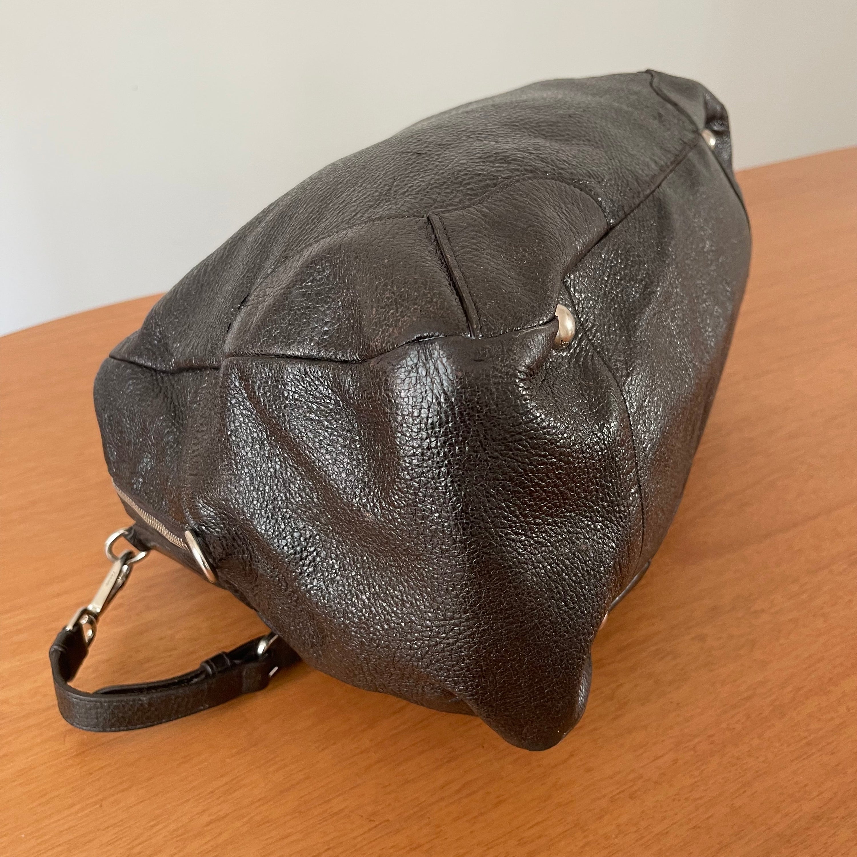 Prada Shimmering Leather Top Handle Bag