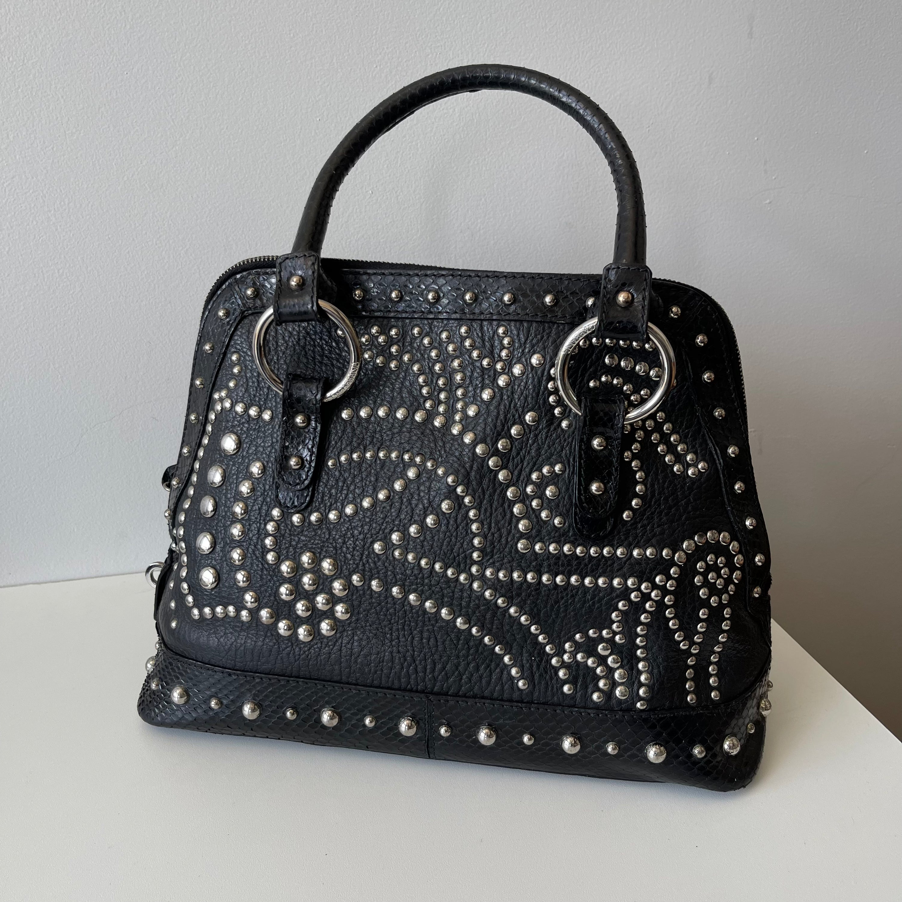 Dolce & Gabbana Studded Python Bag
