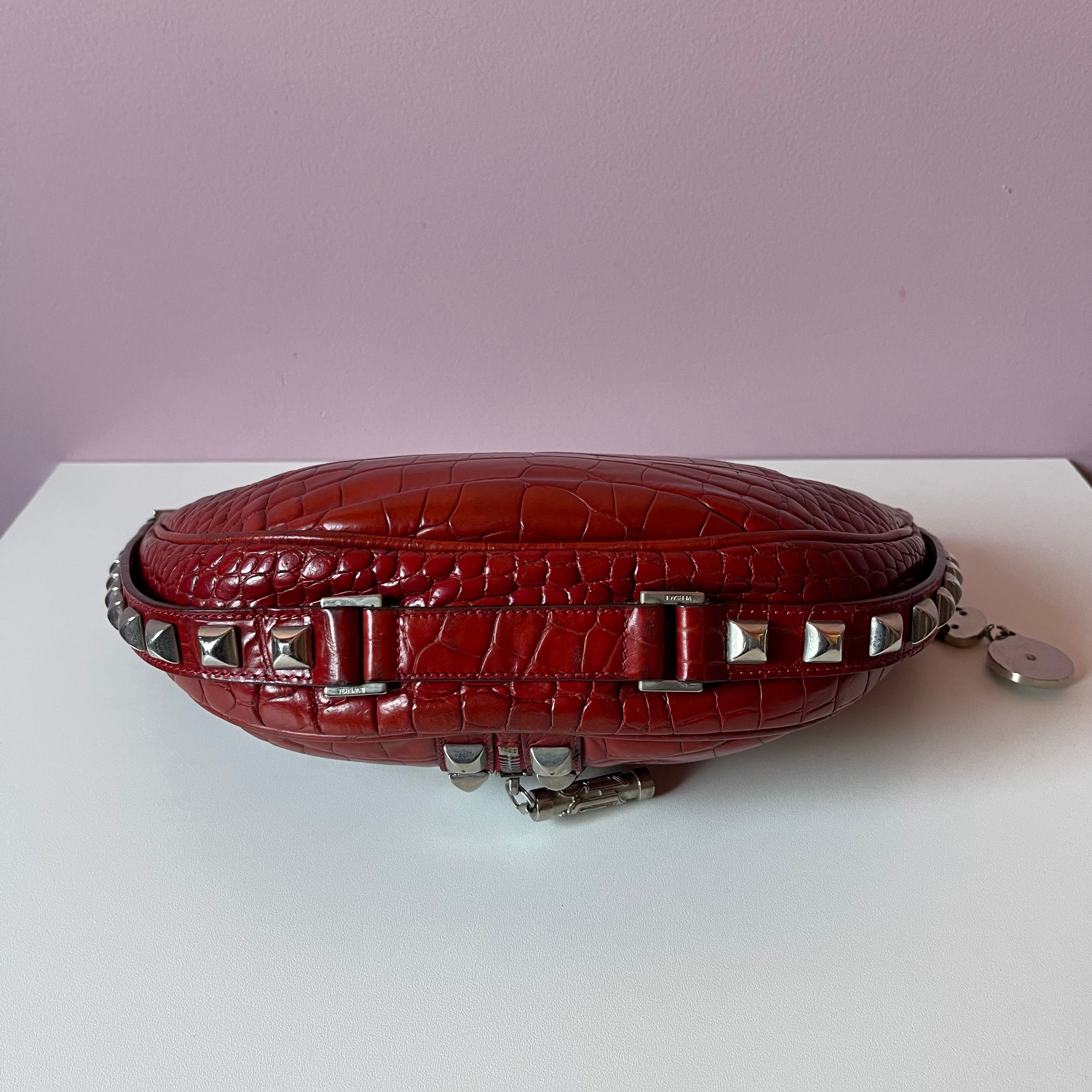 Versace Moon Croco Shoulder Bag