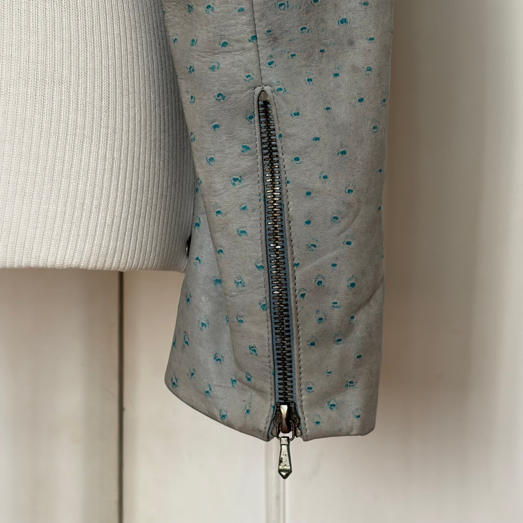 Christian Dior by John Galliano F/W 2000 Baby Blue Leather Jacket