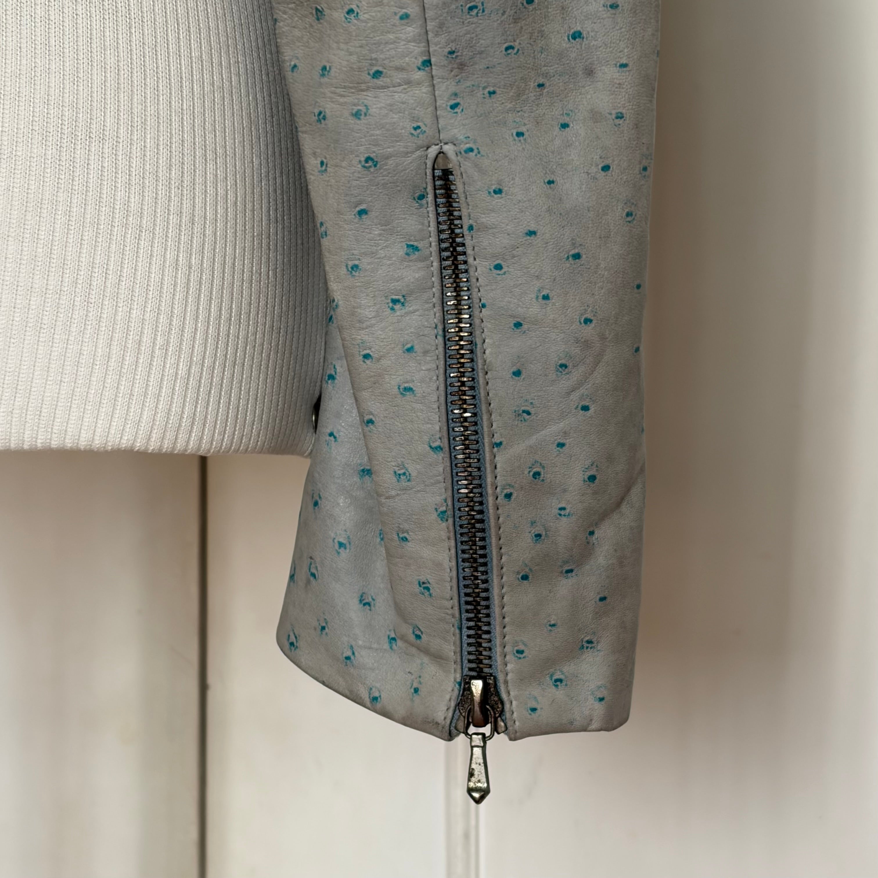 Christian Dior by John Galliano F/W 2000 Baby Blue Leather Jacket
