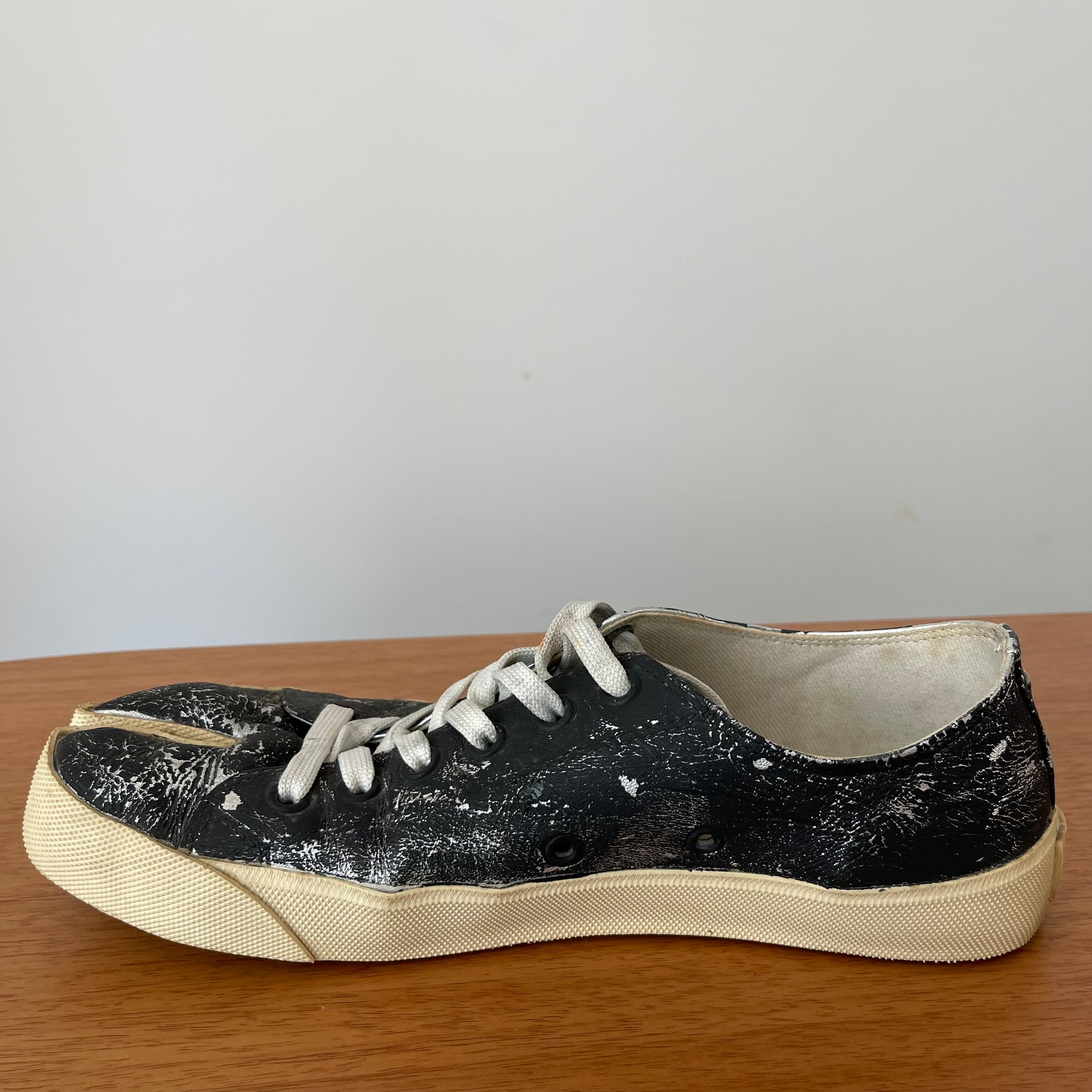 Maison Margiela Painted Leather Tabi Sneakers