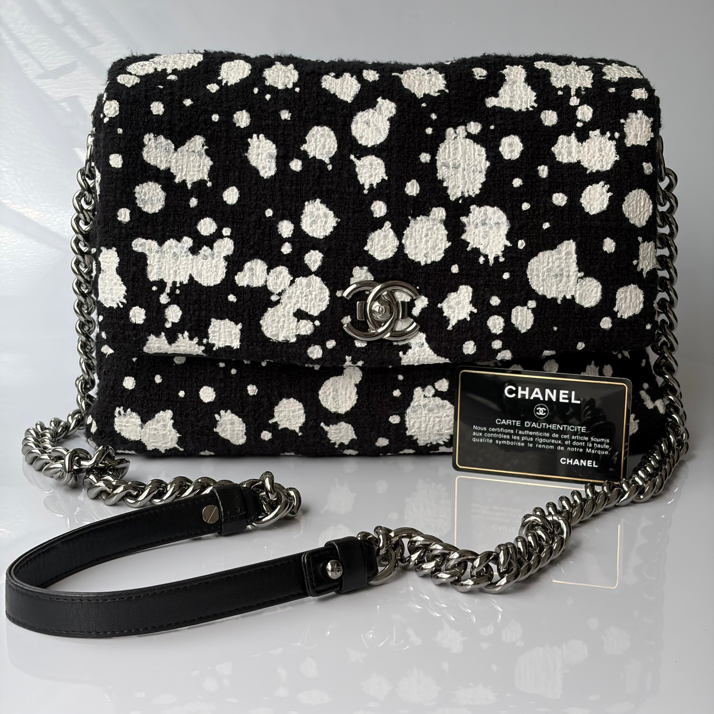 Chanel Paint Splatter Tweed Flap Bag