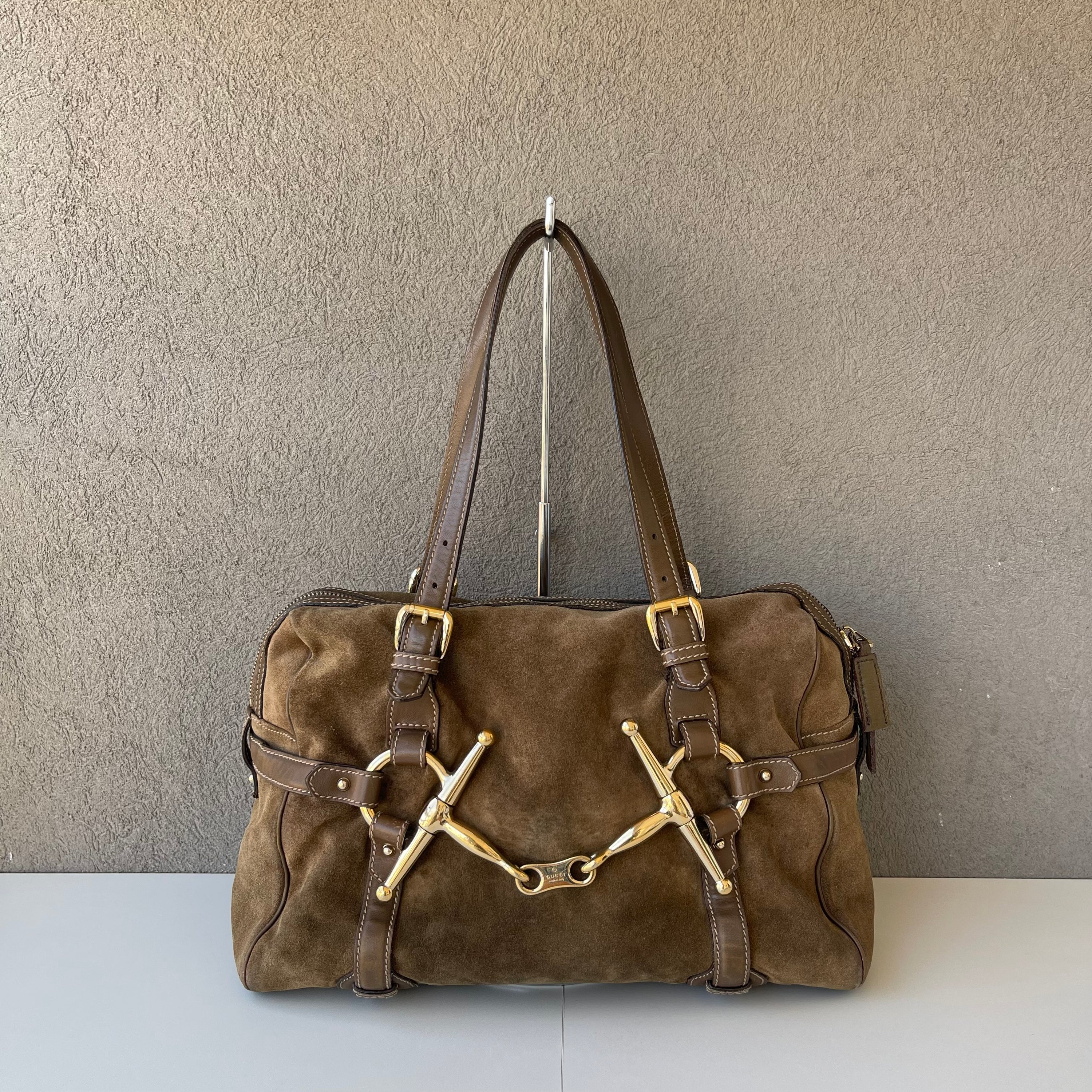 Gucci 85th Anniversary Suede Horsebit Bag