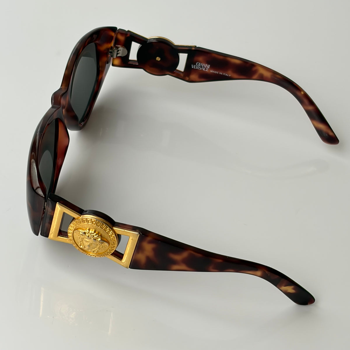 Gianni Versace 90s Medusa Tortoise Sunglasses
