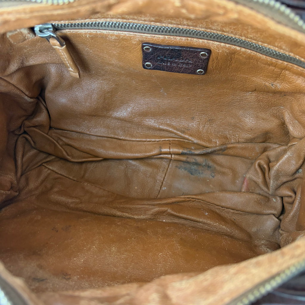 Prada Washed Bauletto Bag