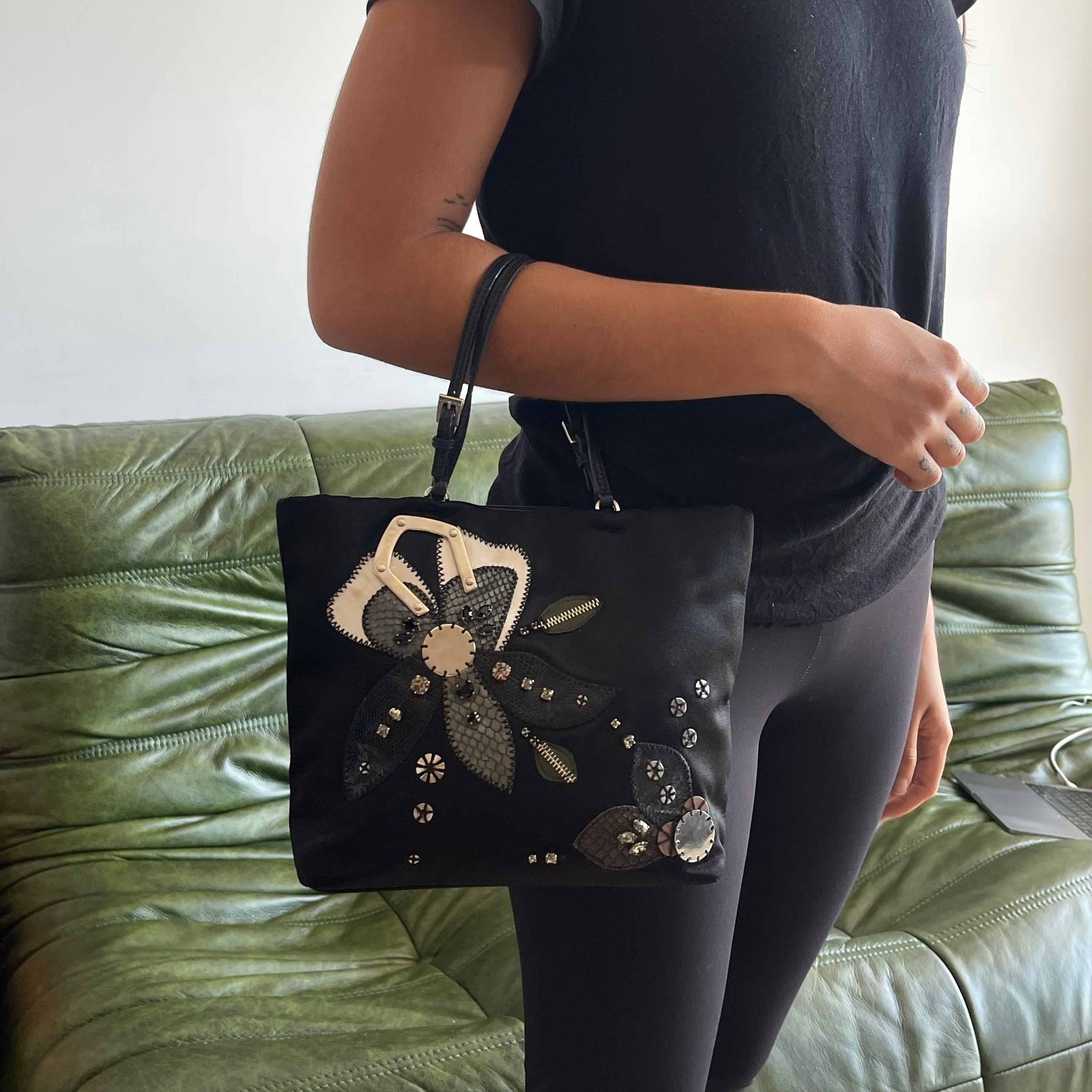 Prada Mini Satin Tote Bag