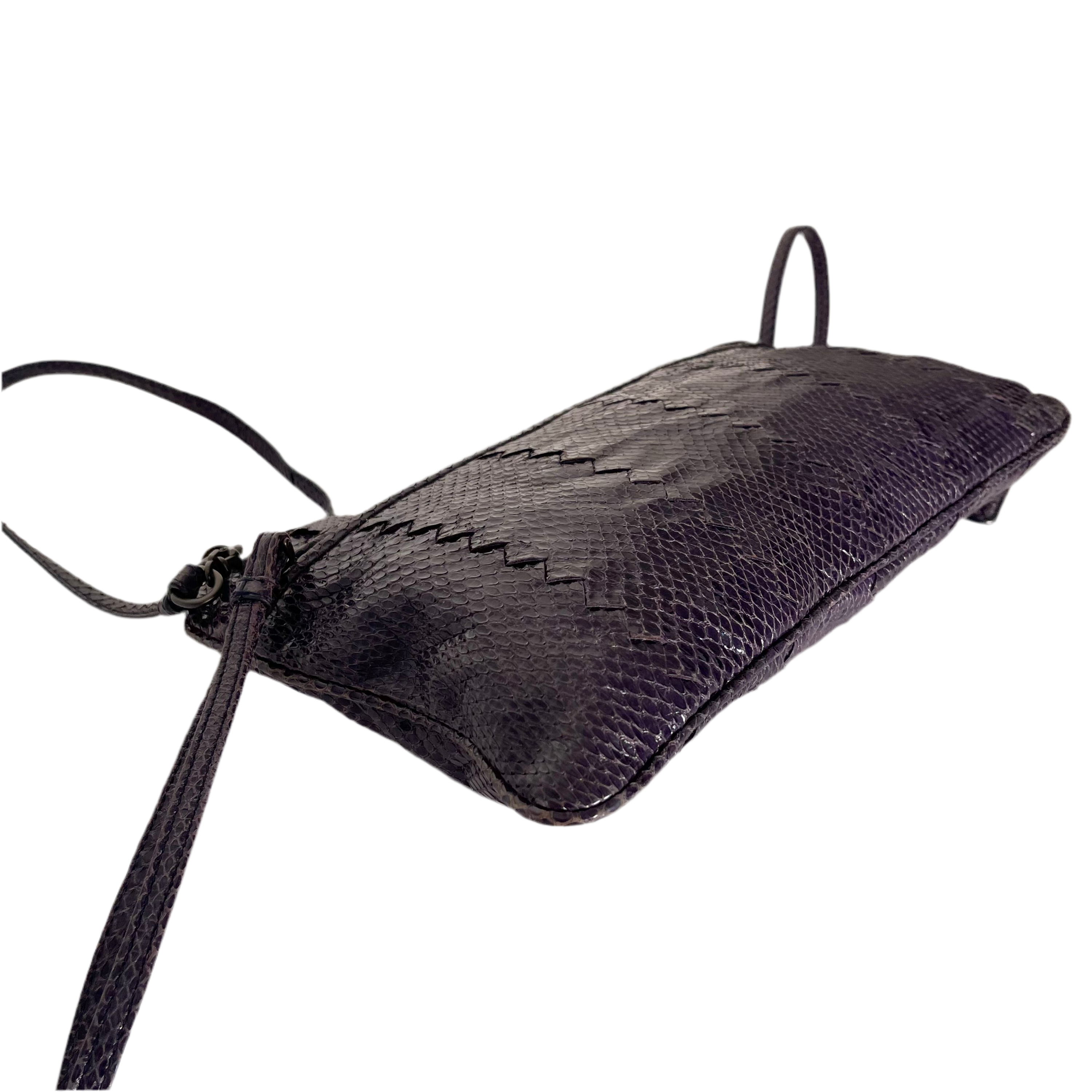 Bottega Veneta Purple Exotic Leather 2way Bag