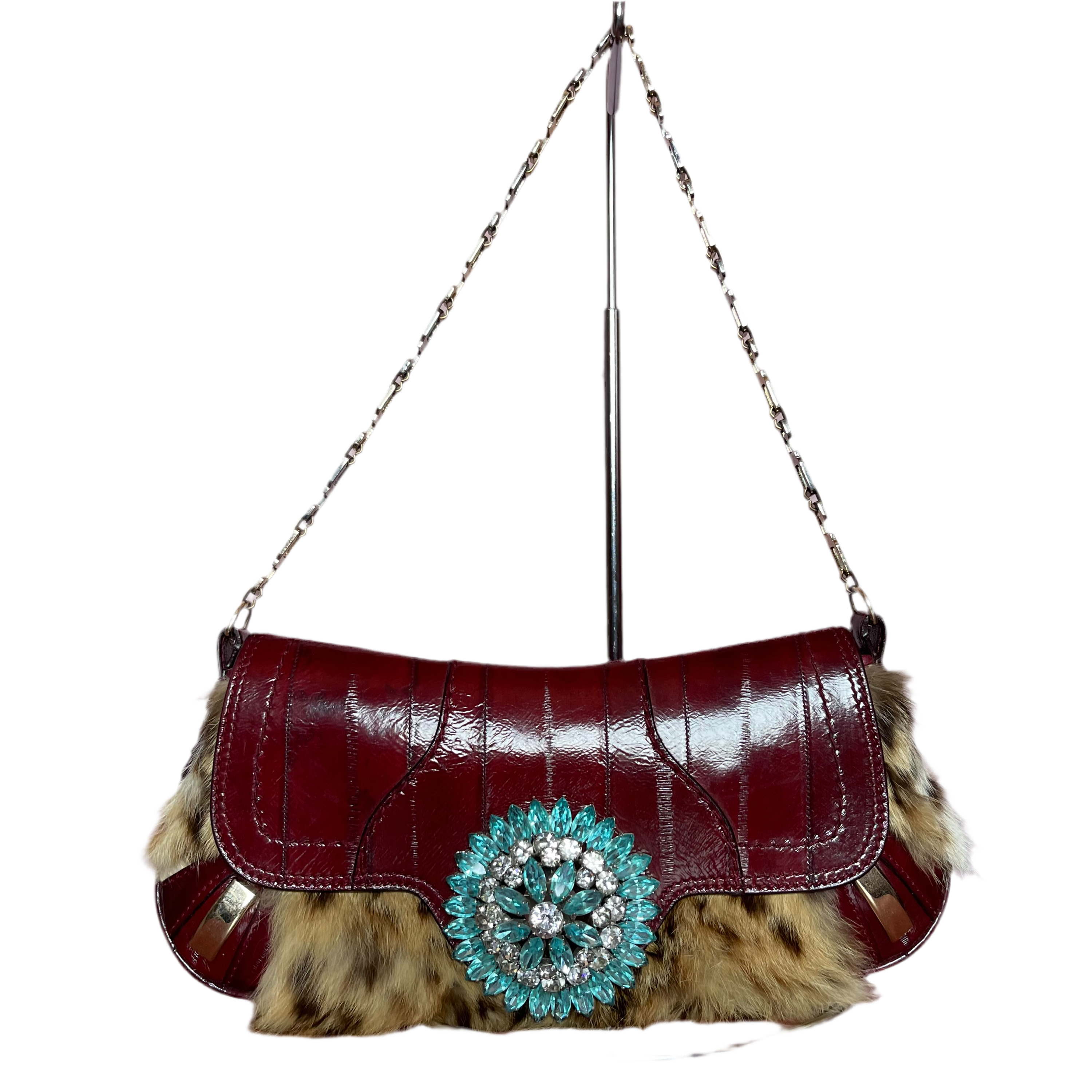 Dolce & Gabbana Leopard Fur Shoulder Bag