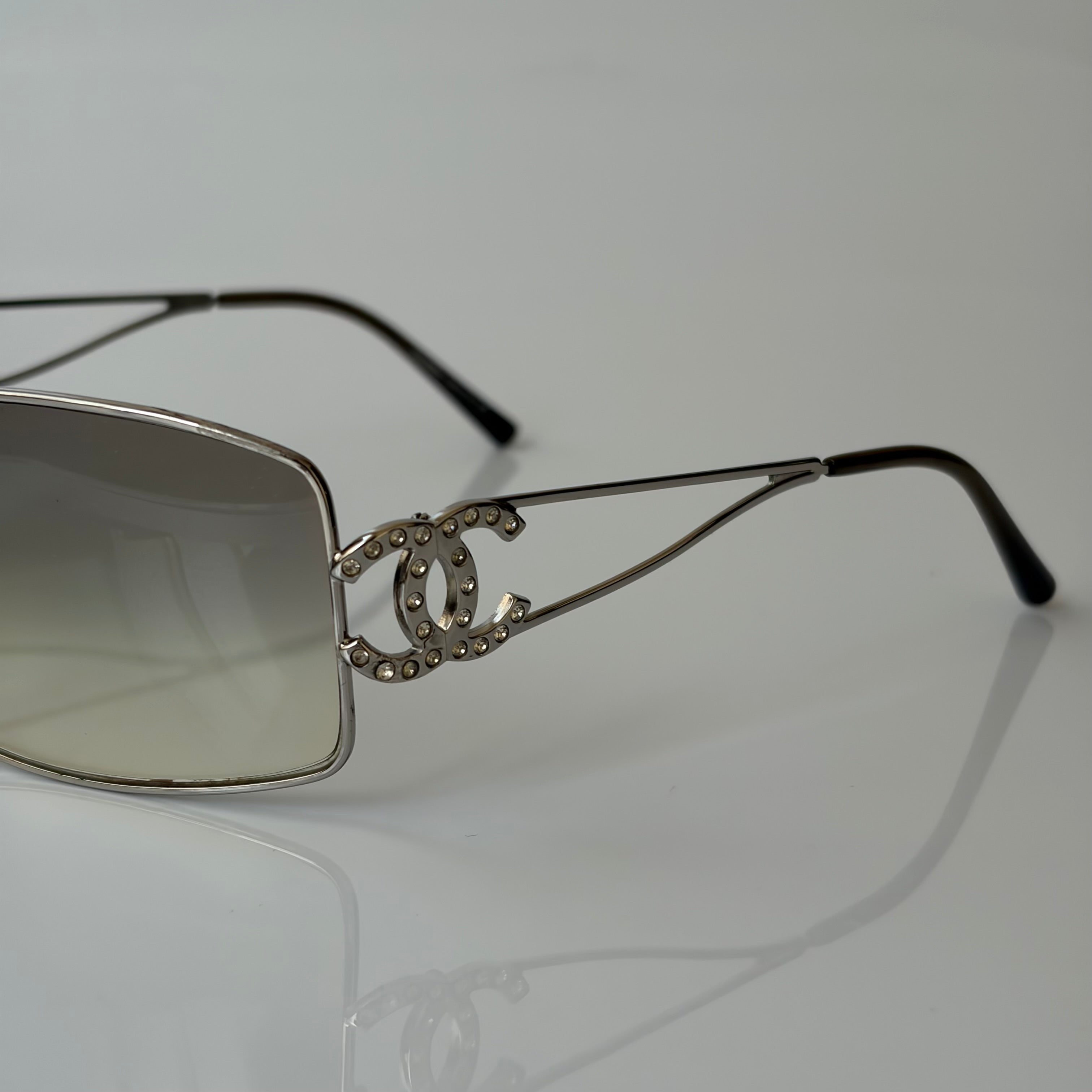 Chanel 2000s Crystal Sunglasses