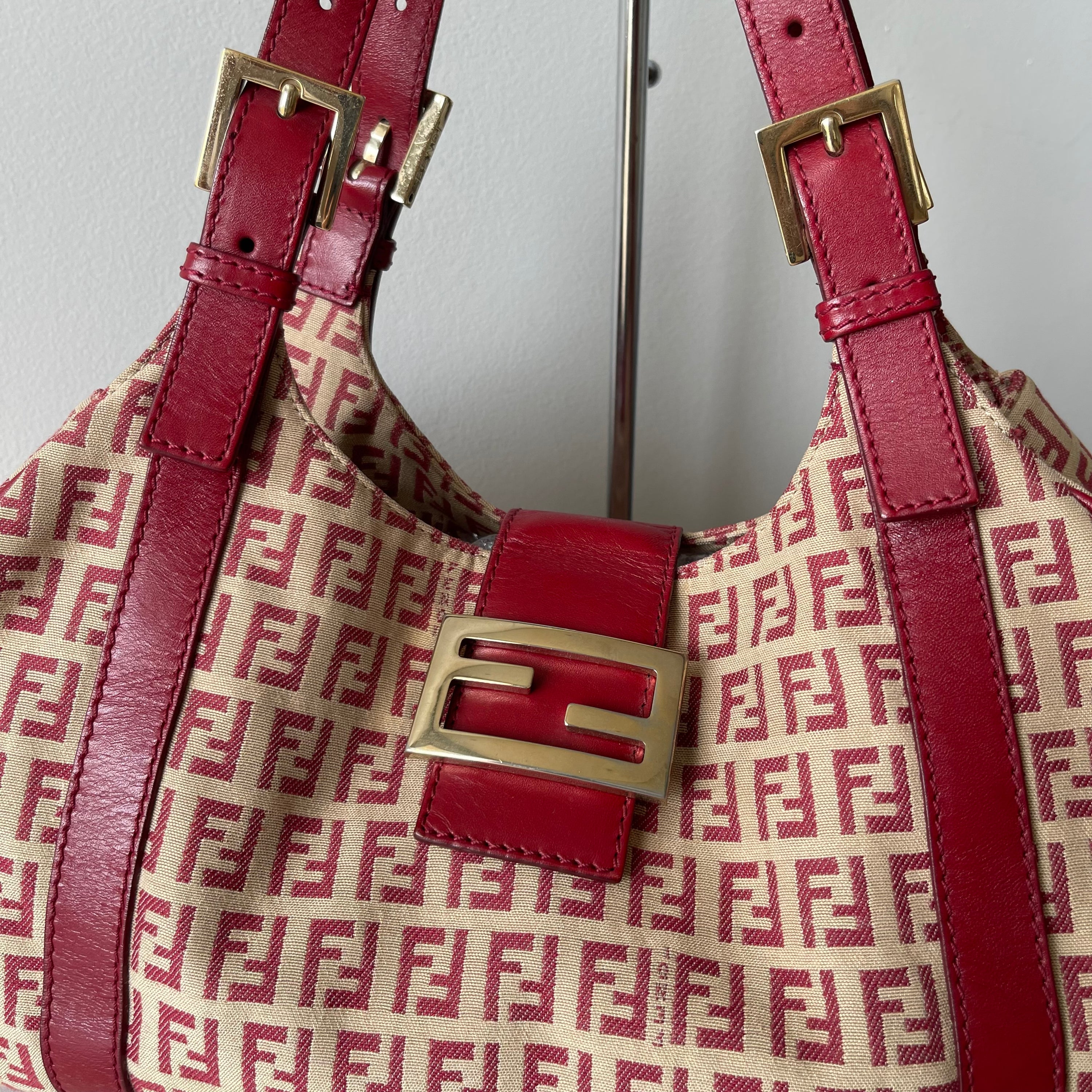 Fendi Red Monogram Shoulder Bag
