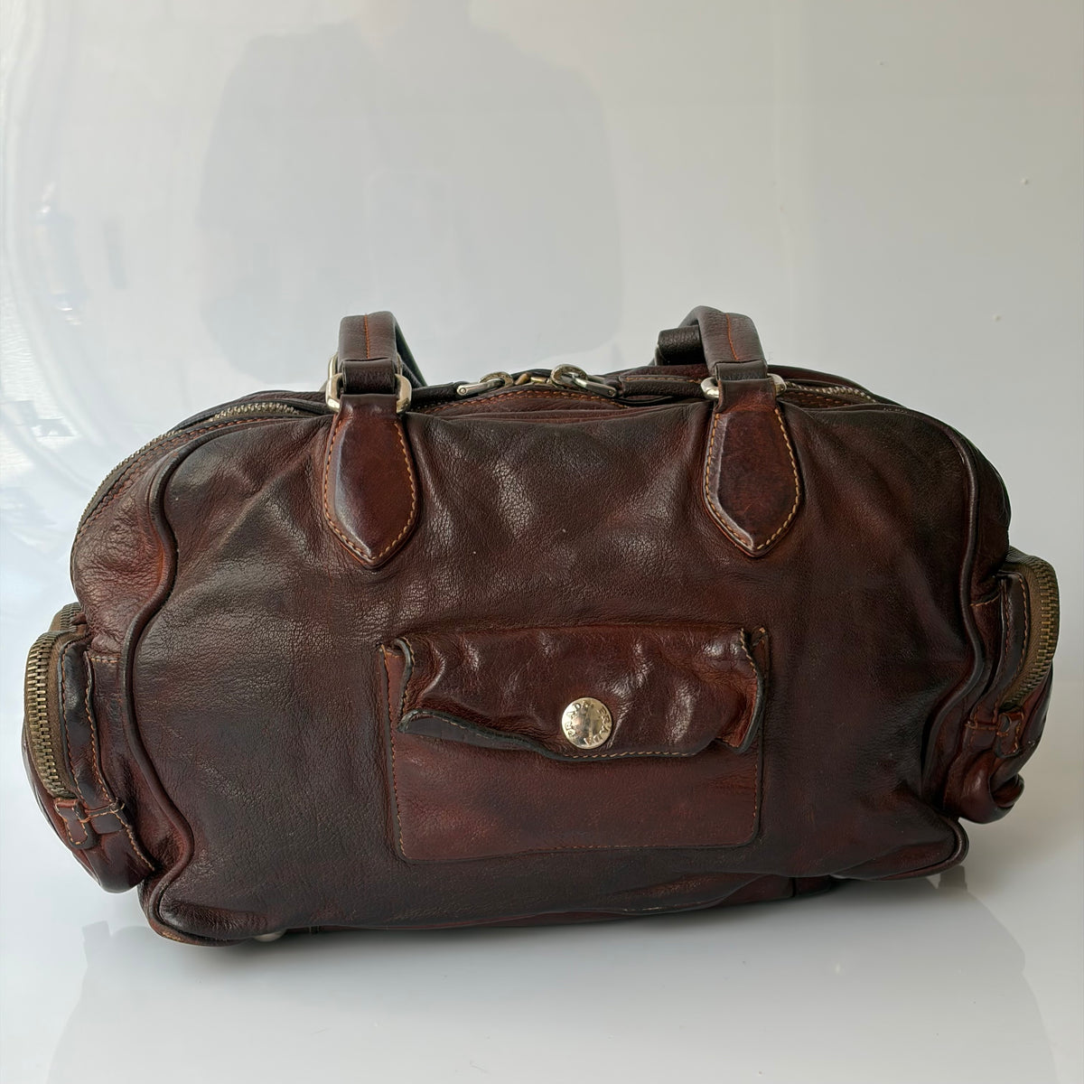 Prada Washed Bauletto Bag