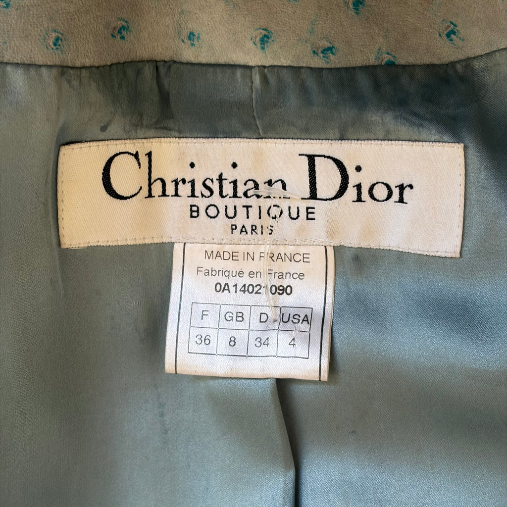 Christian Dior by John Galliano F/W 2000 Baby Blue Leather Jacket