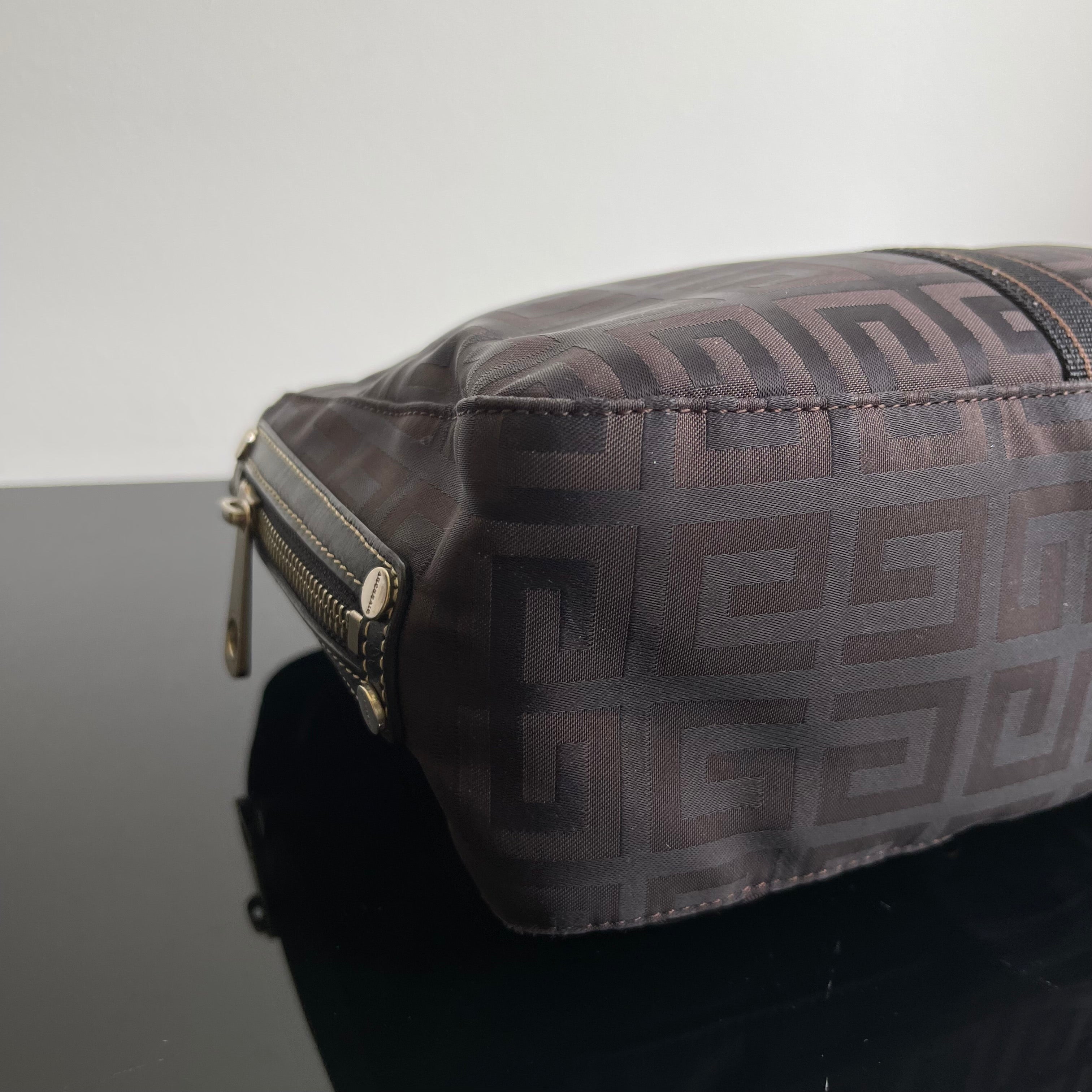 Givenchy Vintage Dark Brown Logo Hobo Bag