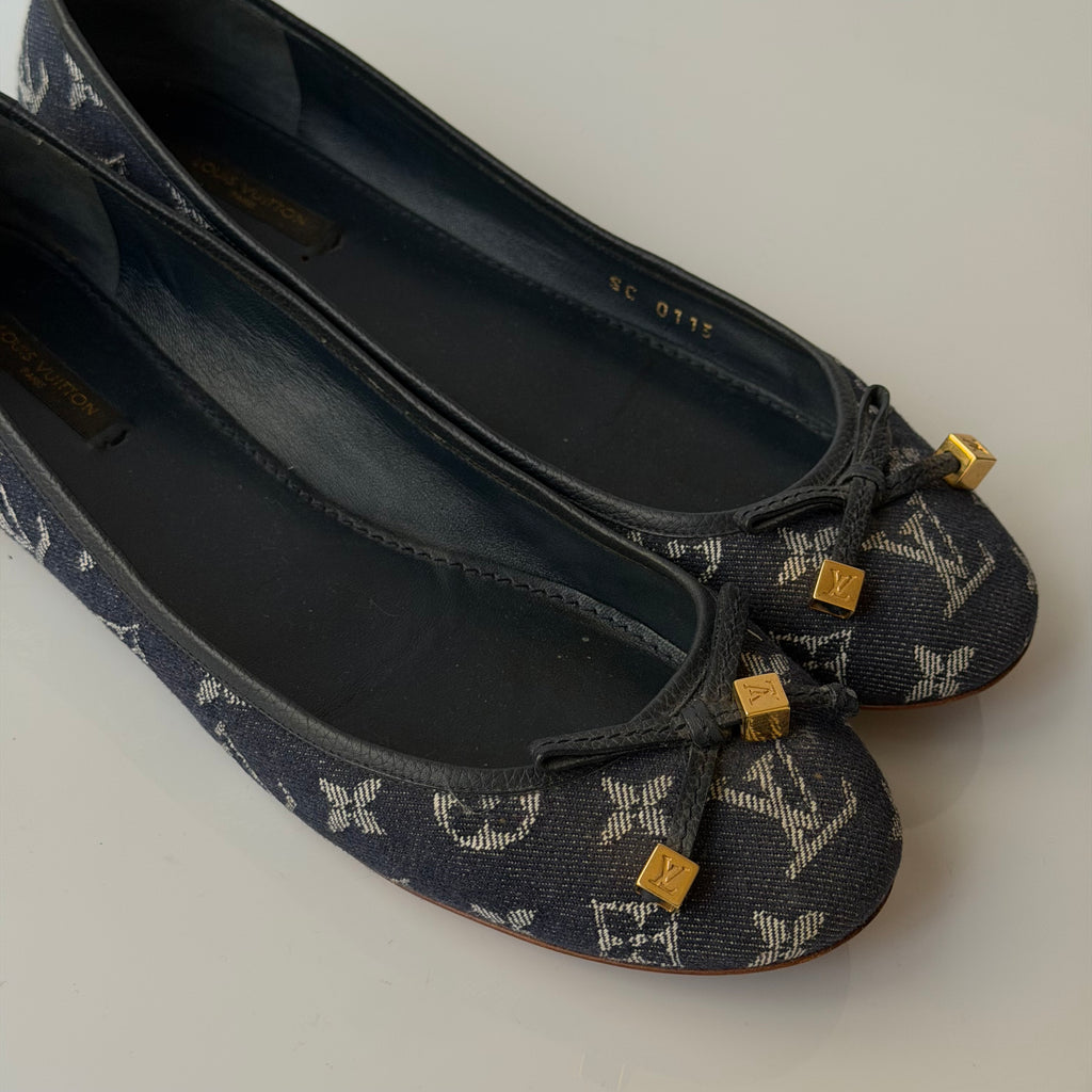 Louis Vuitton Denim Monogram Flats