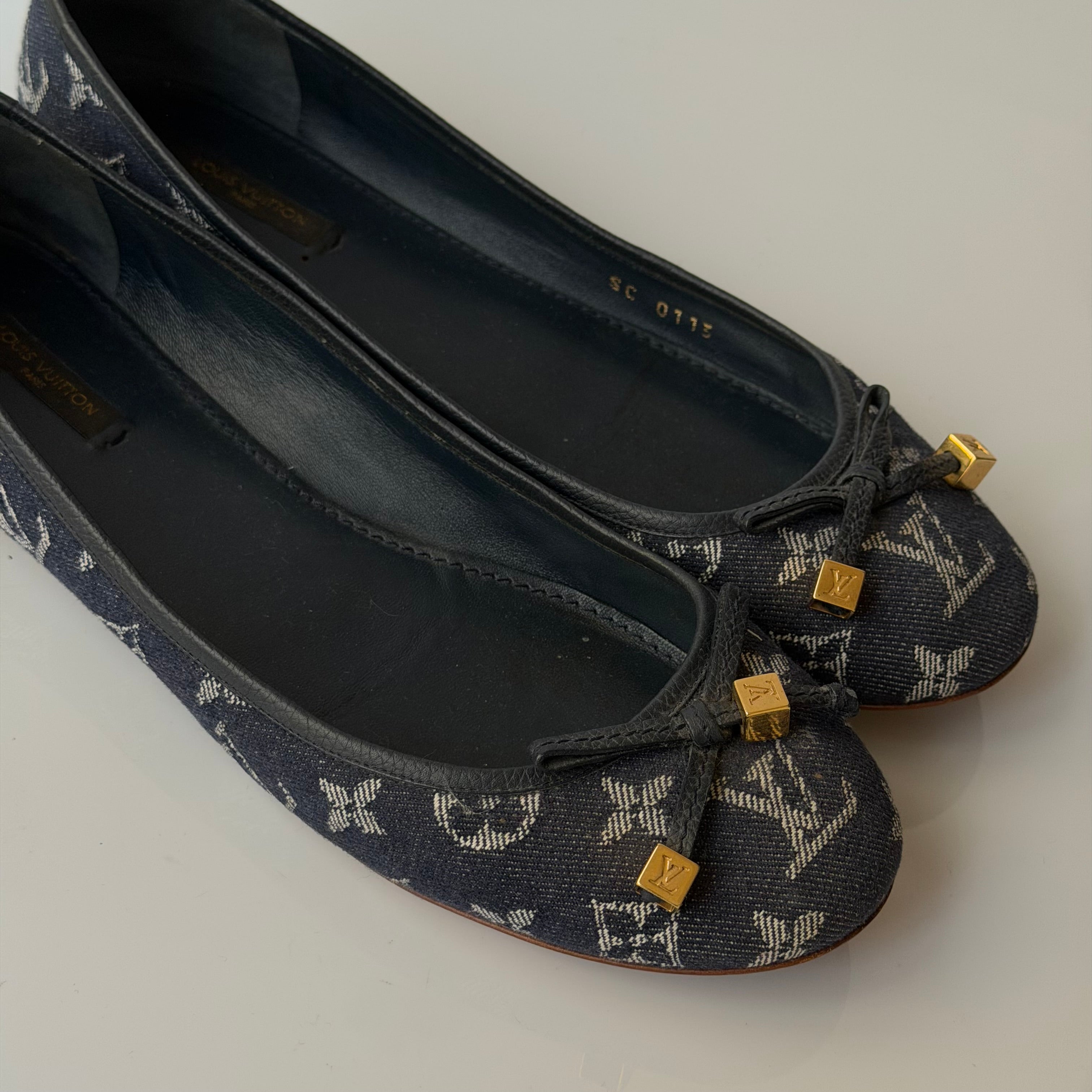 Louis Vuitton Denim Monogram Flats