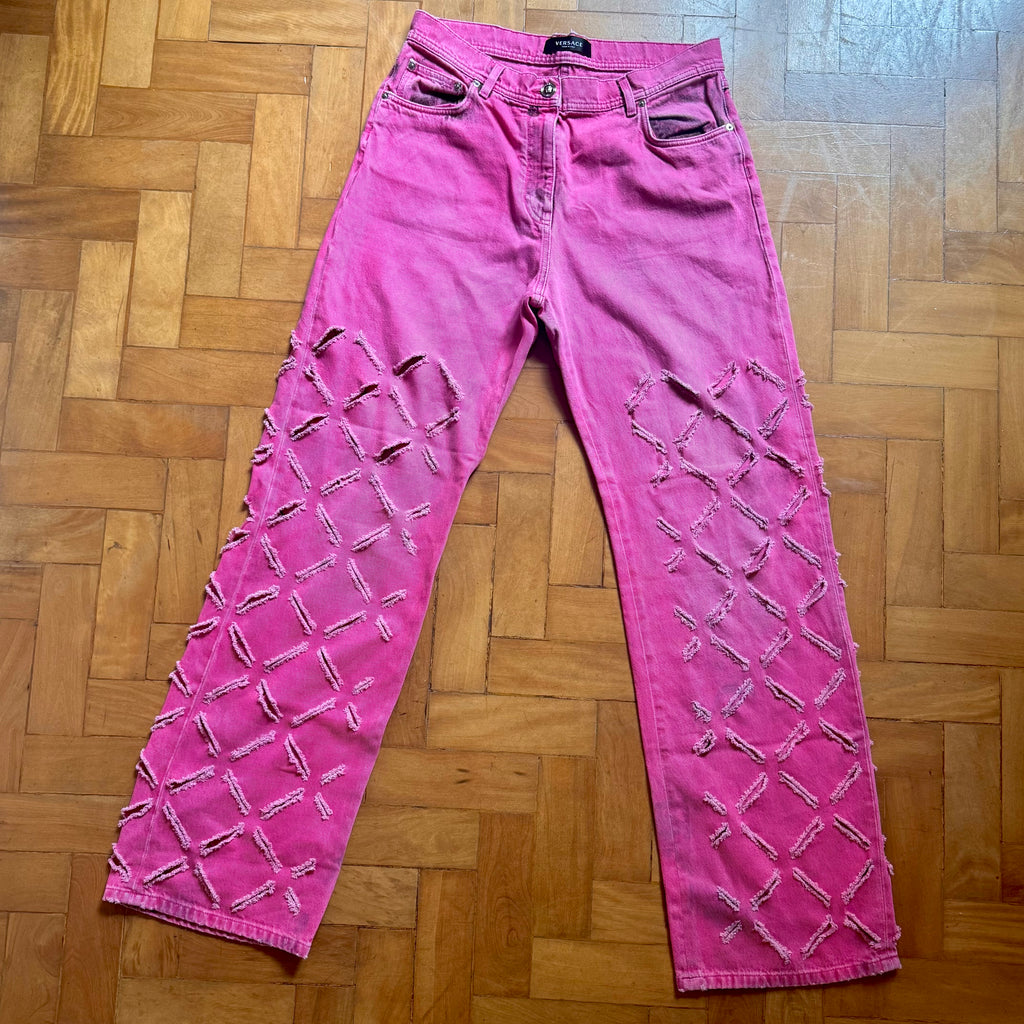 Versace S/S 2023 Cut Out Pink Pants