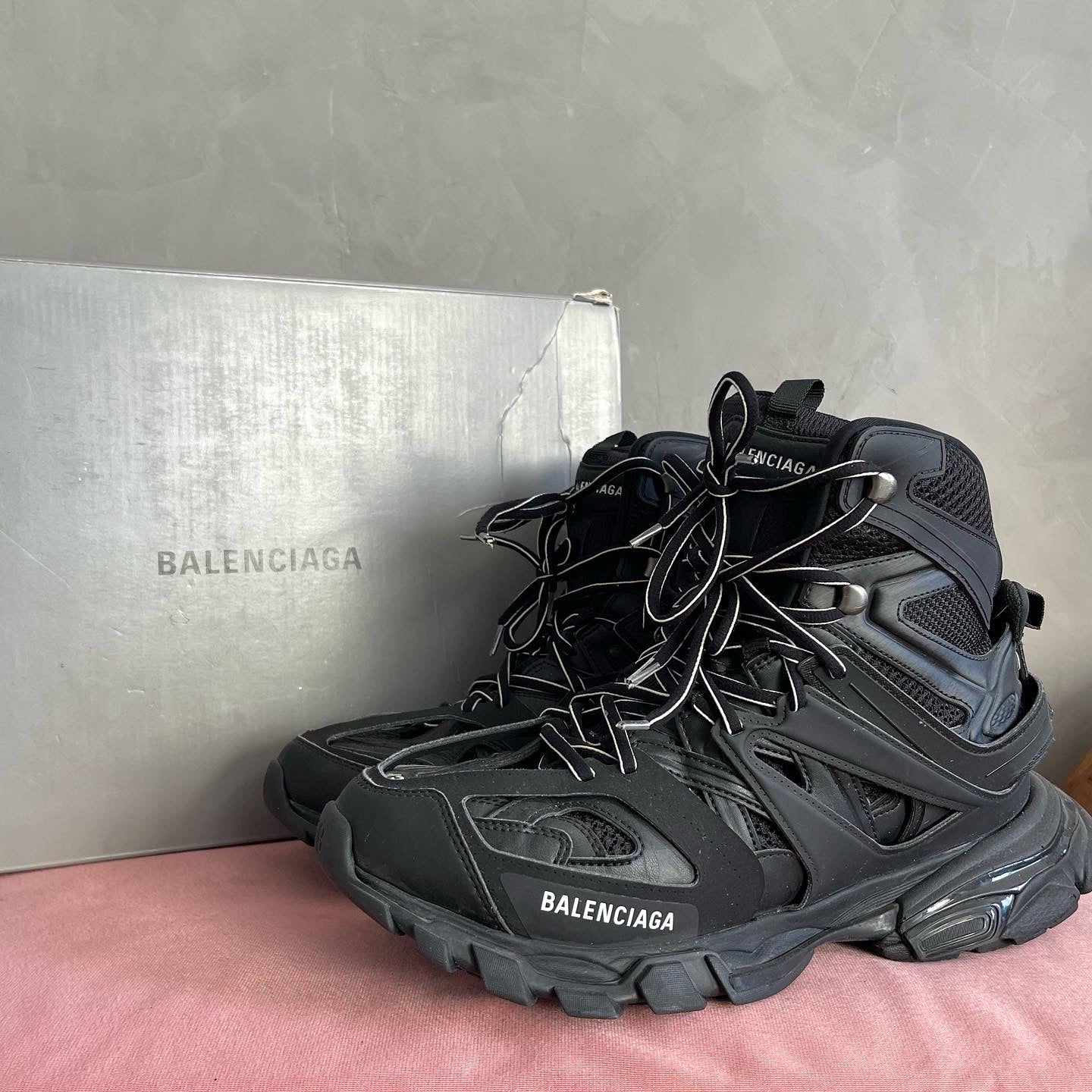 Balenciaga Hi-Top Tracker Sneakers
