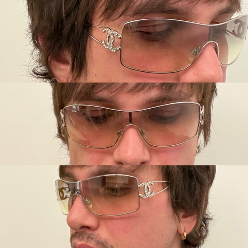 Chanel 2000s Crystal Sunglasses