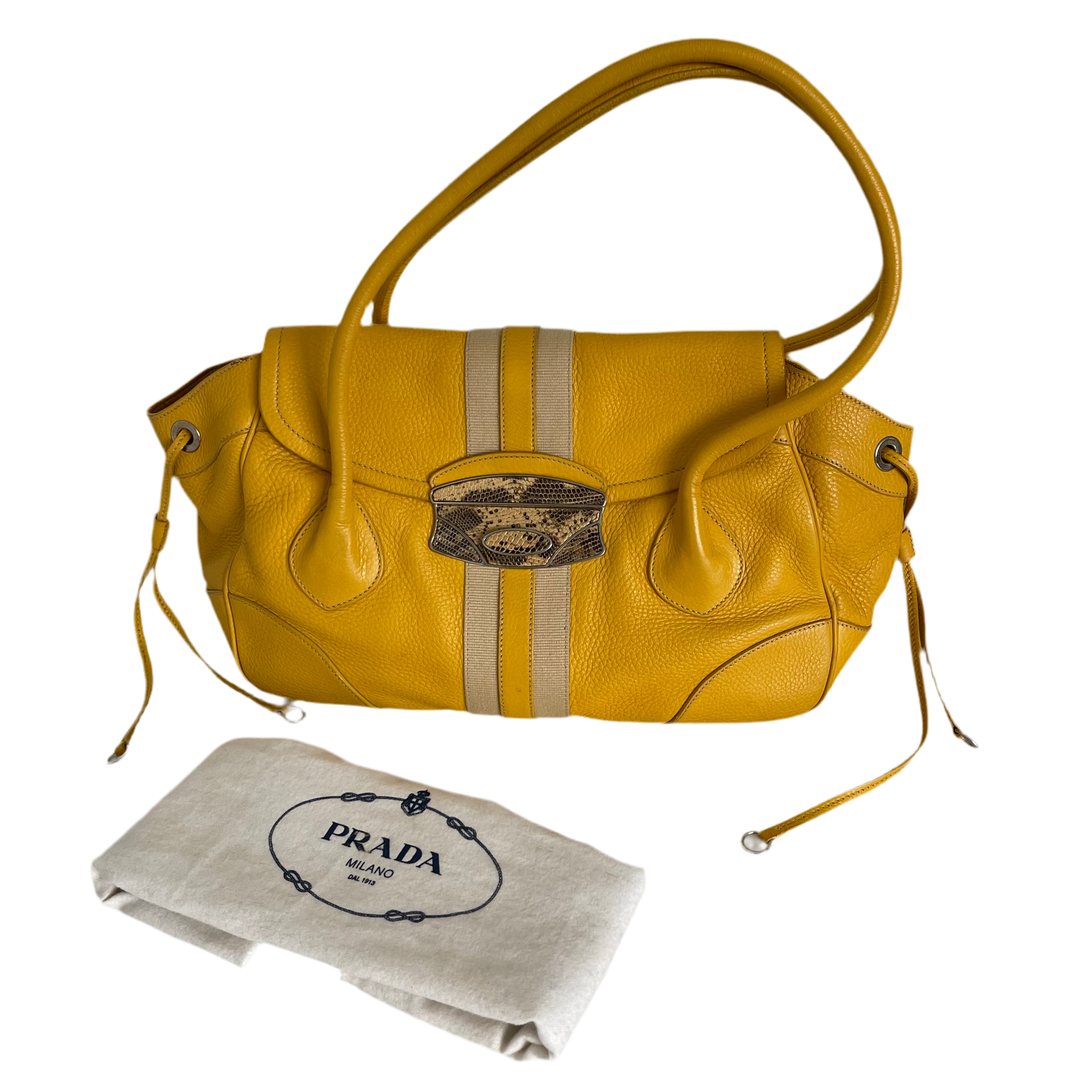 Prada Vitello Daino Leather Skipper Shoulder Bag