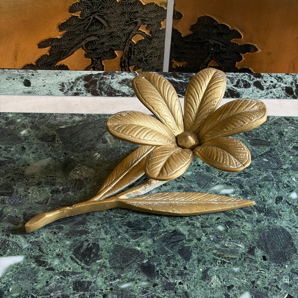 Cinzeiro Gold Flower