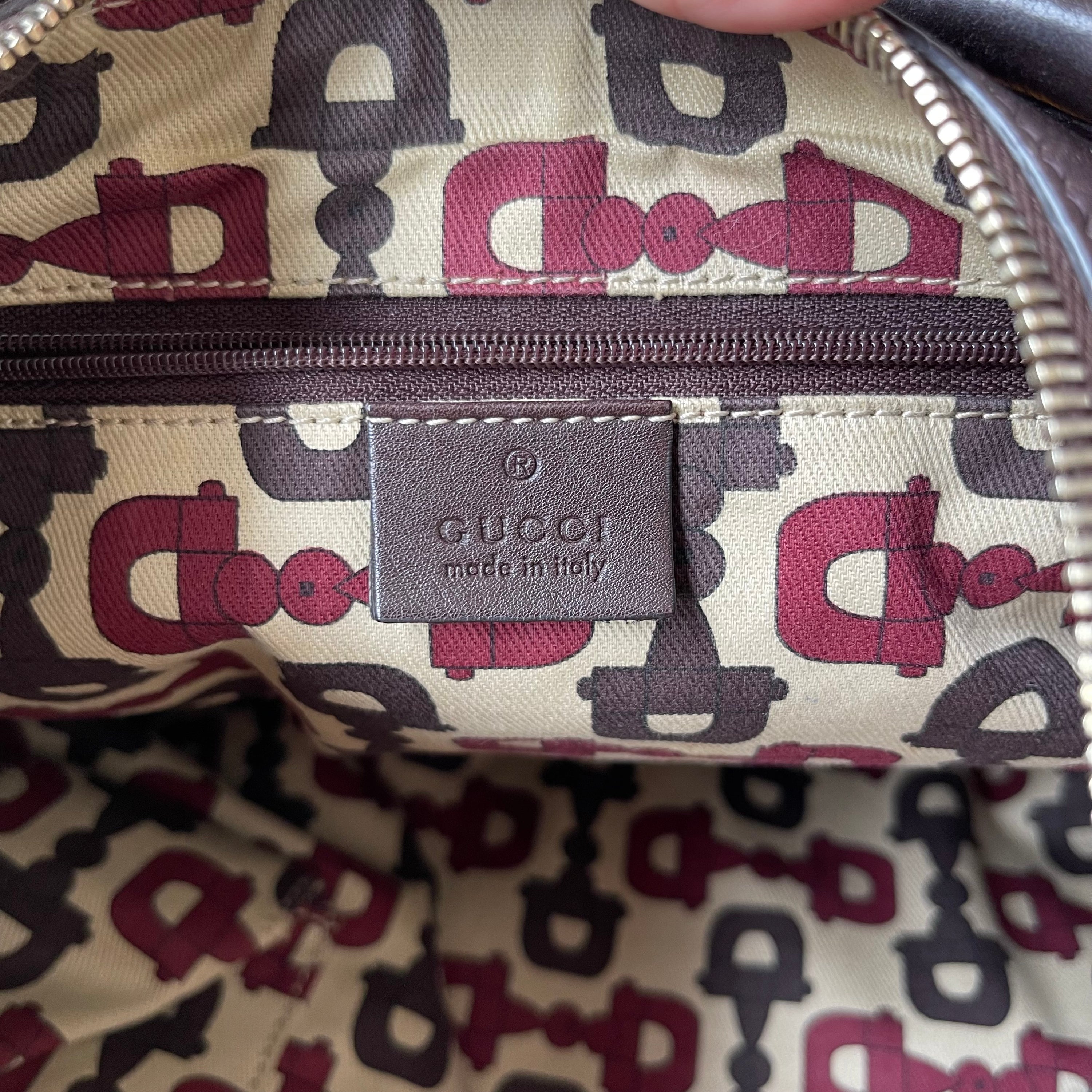 Gucci Leather Monogram Shoulder bag