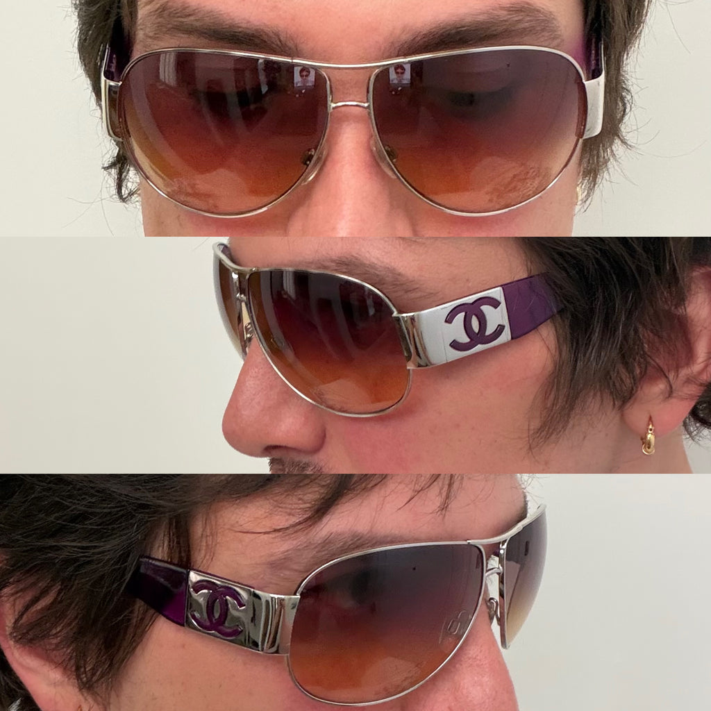 Chanel 2000s Puple Sunglasses