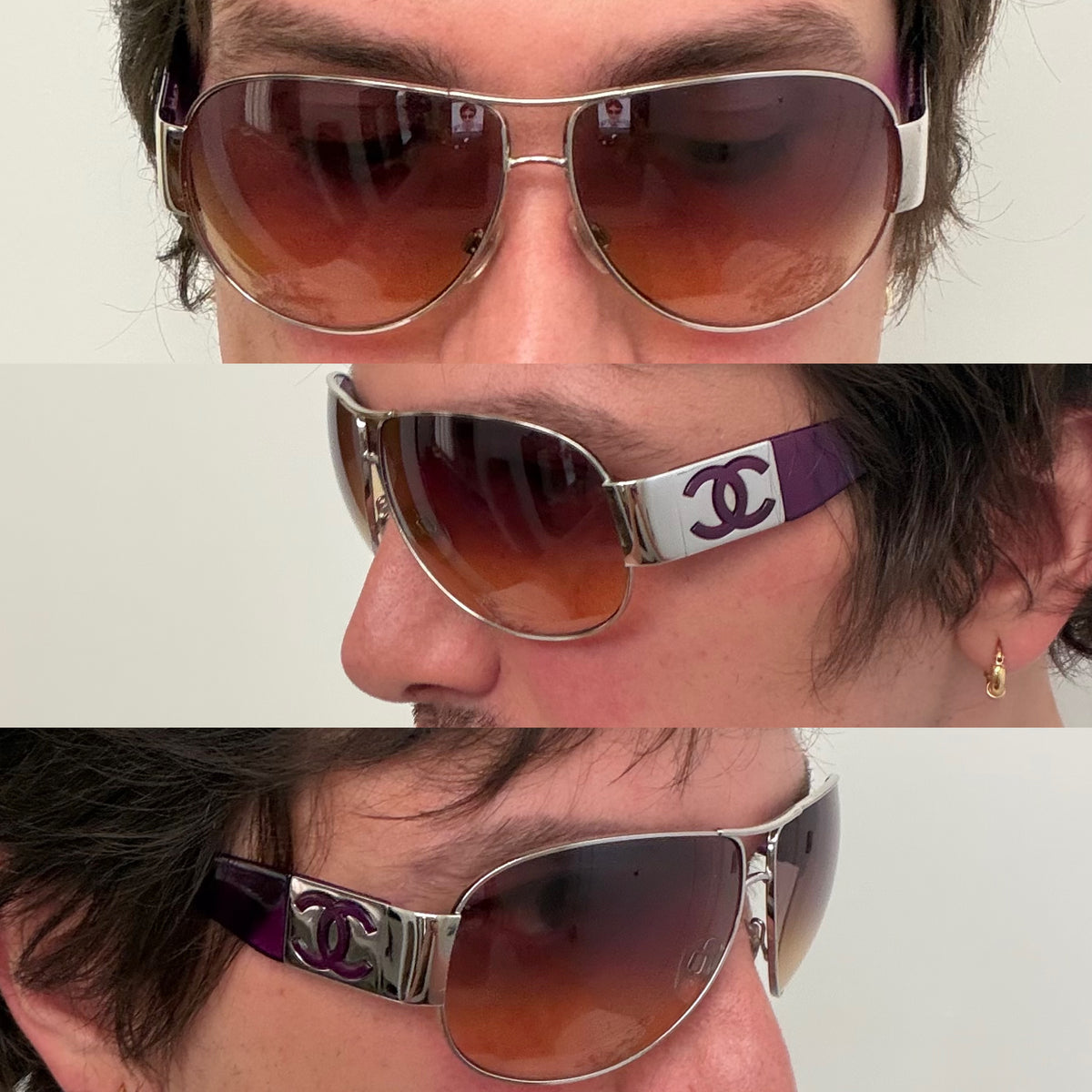 Chanel 2000s Puple Sunglasses
