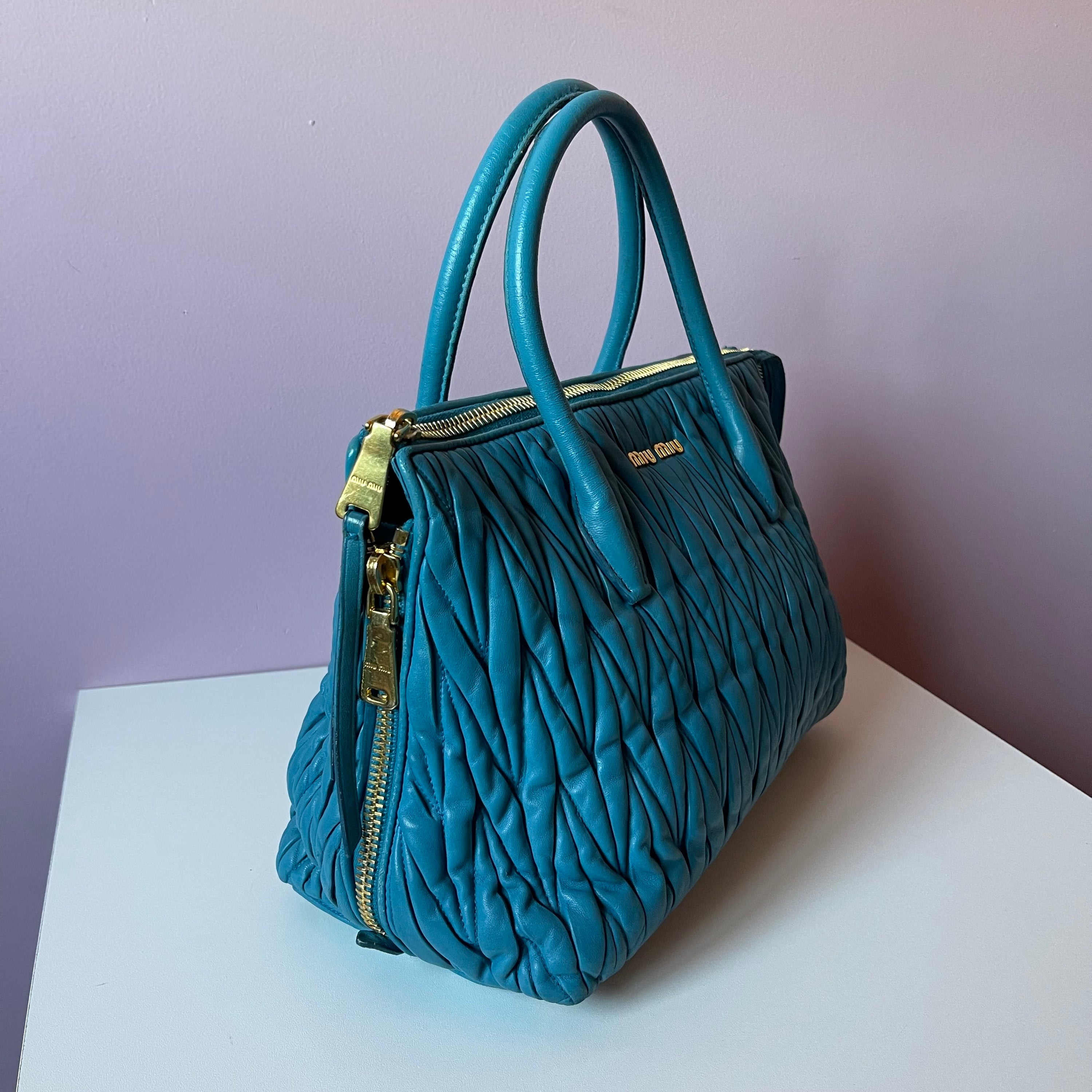 Miu Miu Leather Side Zip Bag