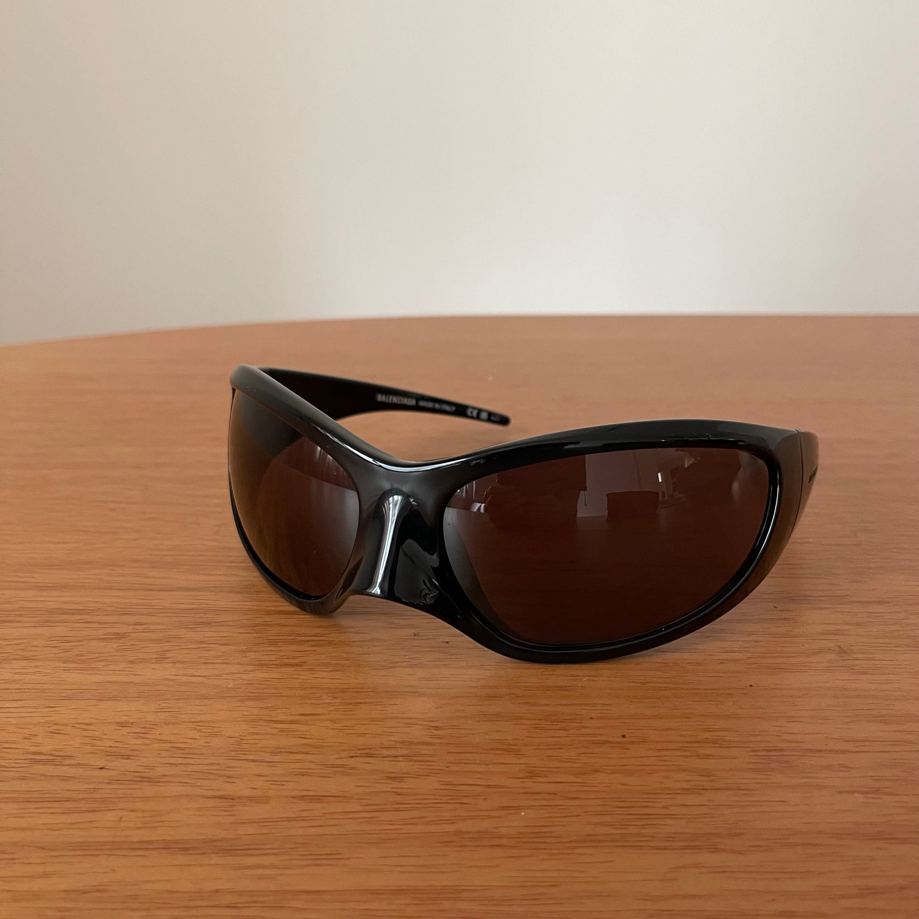 Balenciaga Black Skin Cat XXL Sunglasses