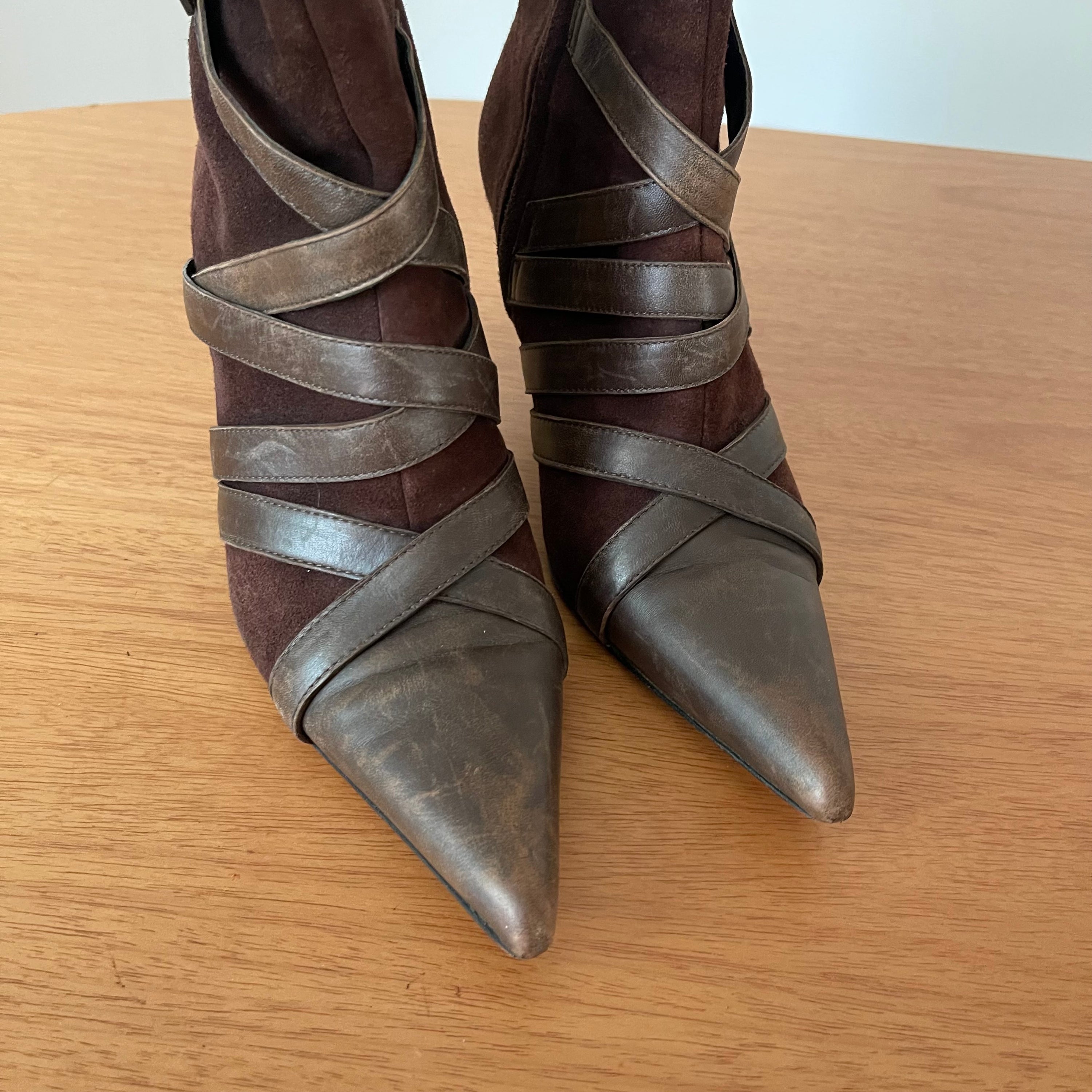 Versace Suede Ankle Boots