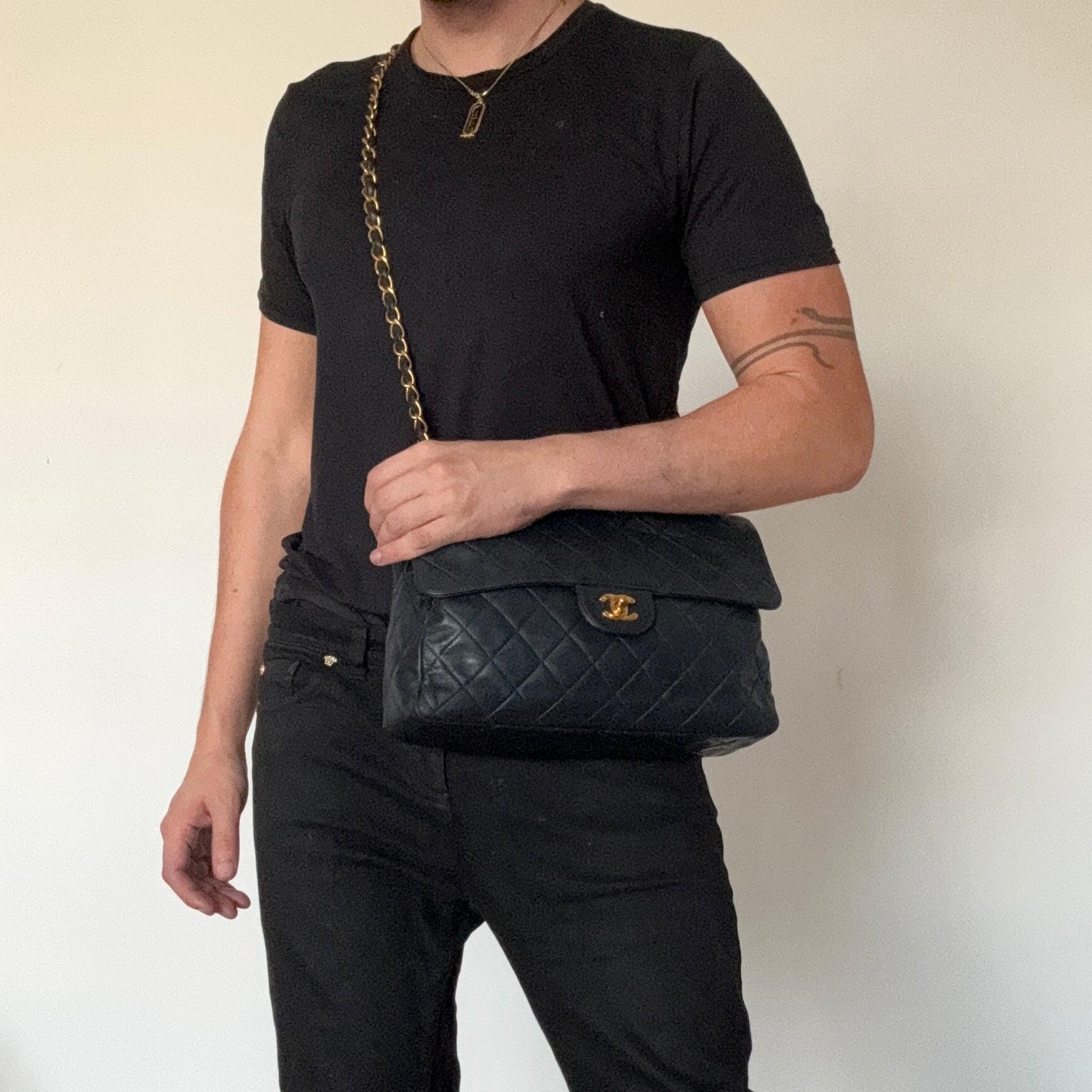 Chanel 90s Flap Navy Crossbody