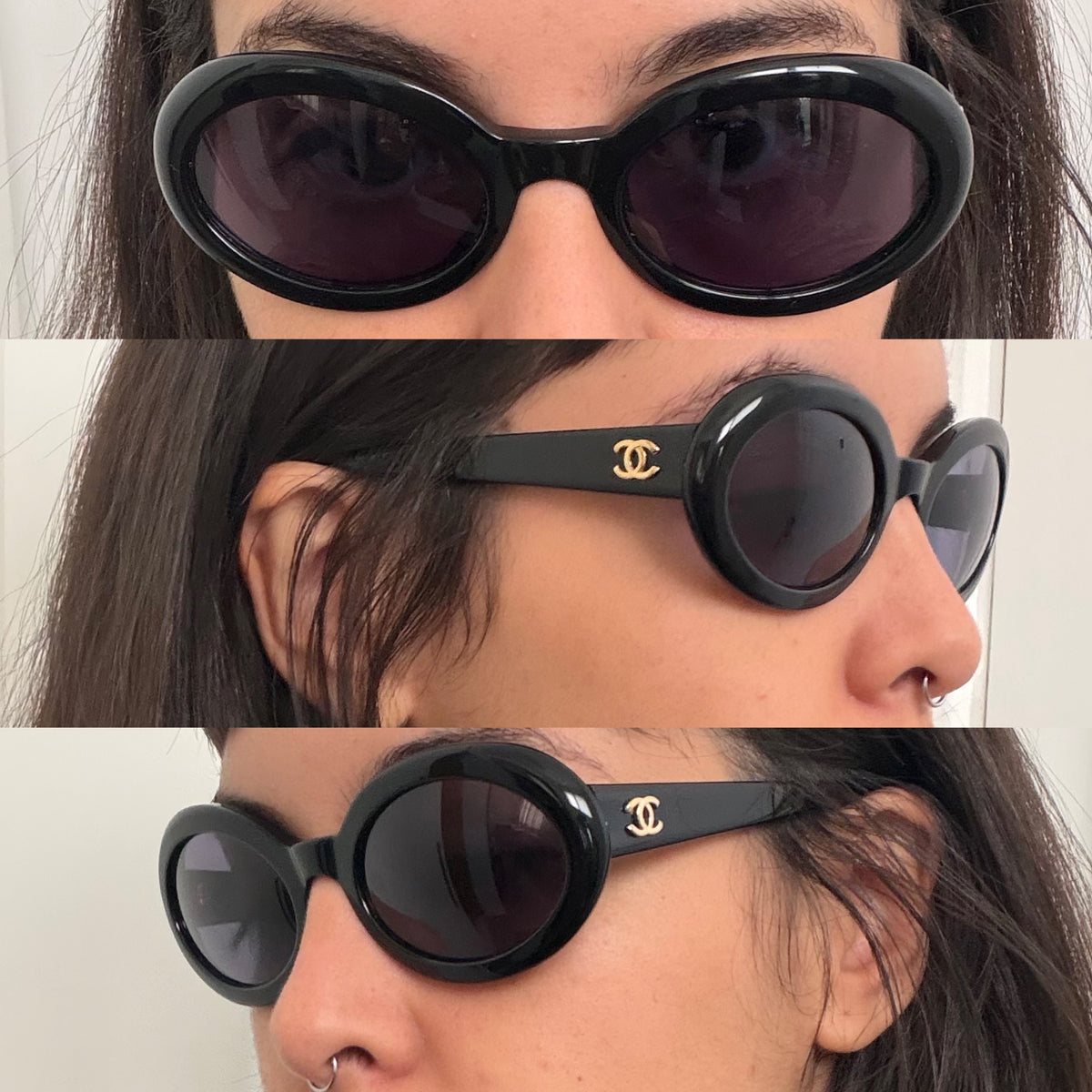 Chanel Round Black Sunglasses