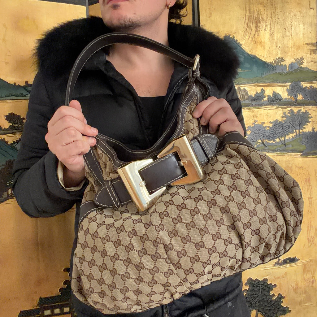 Gucci Monogram Queen Hobo Bag