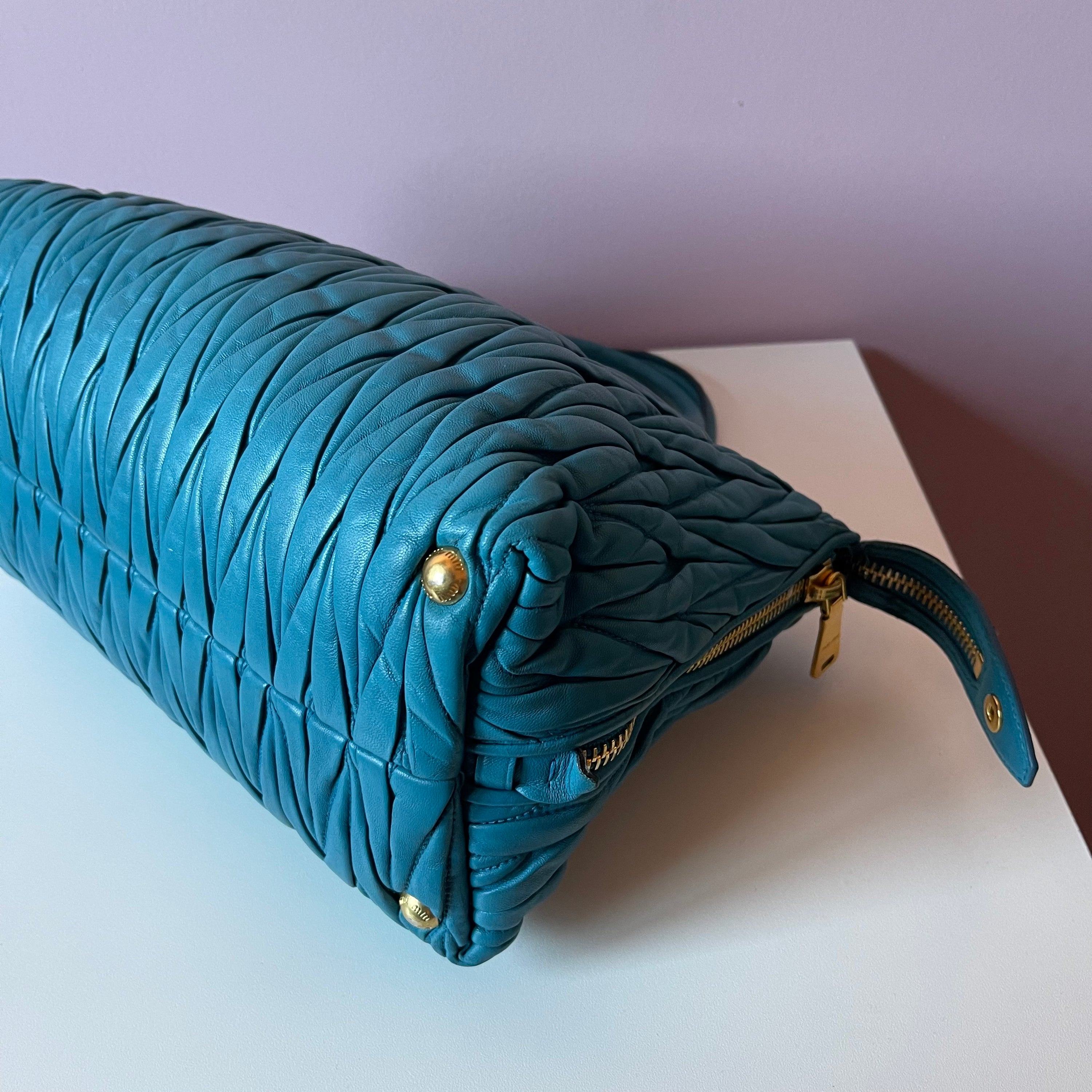 Miu Miu Leather Side Zip Bag