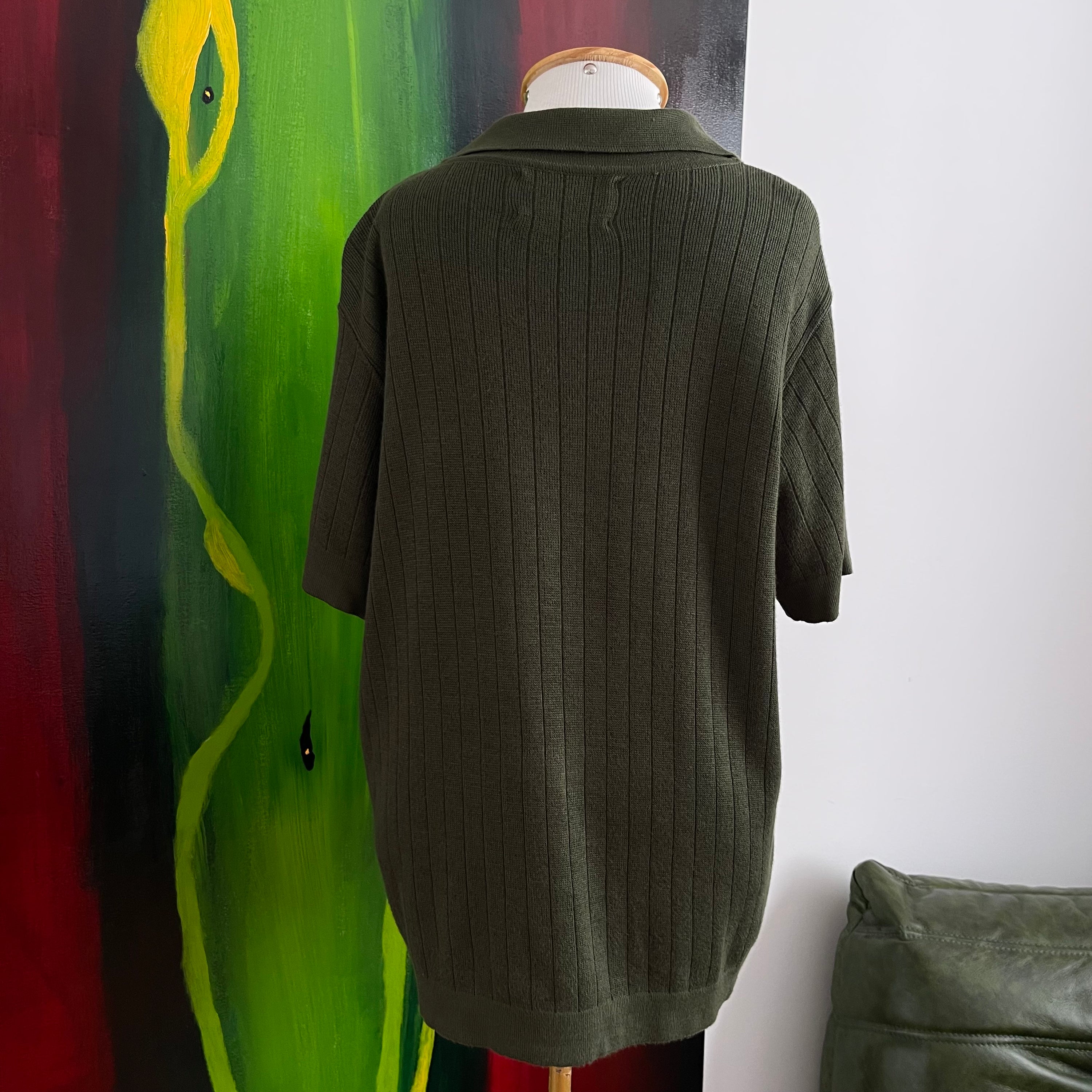 Misci Polo Tricot Canelada Verde Militar