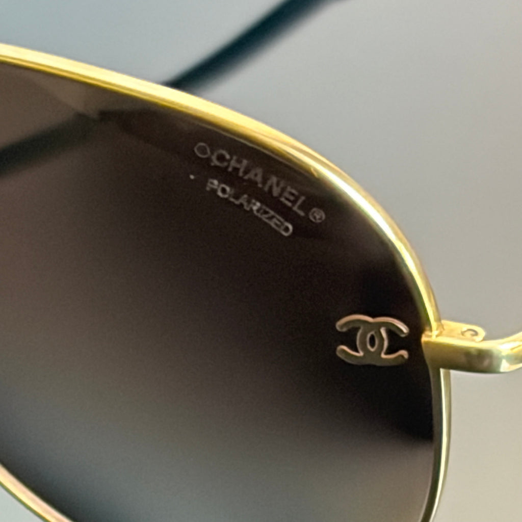 Chanel 4189 Aviator Golden CC Sunglasses