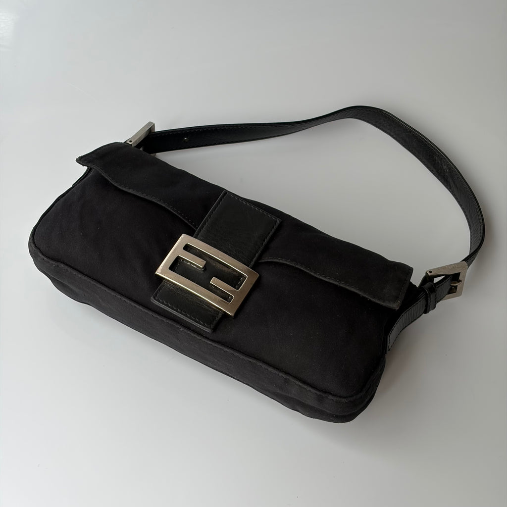 Fendi Baguette Black Cloth