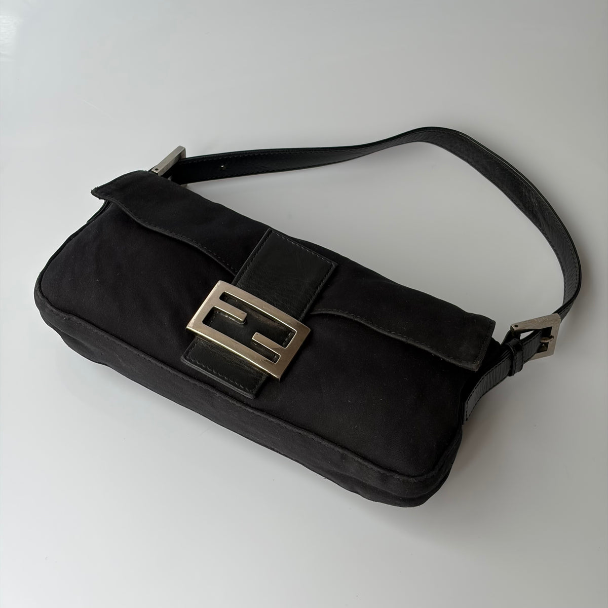 Fendi Baguette Black Cloth