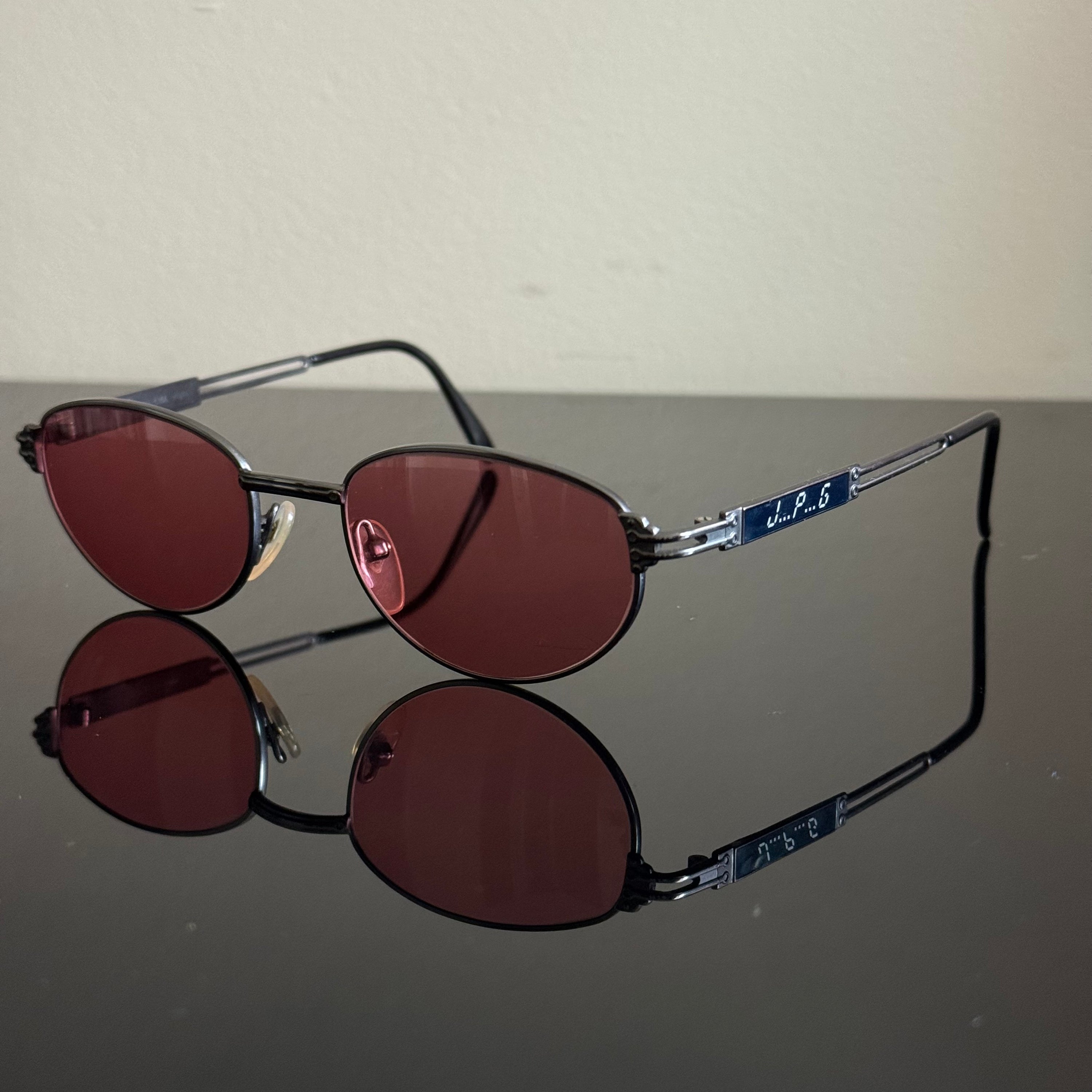 Jean Paul Gaultier 90s Red Sunglasses