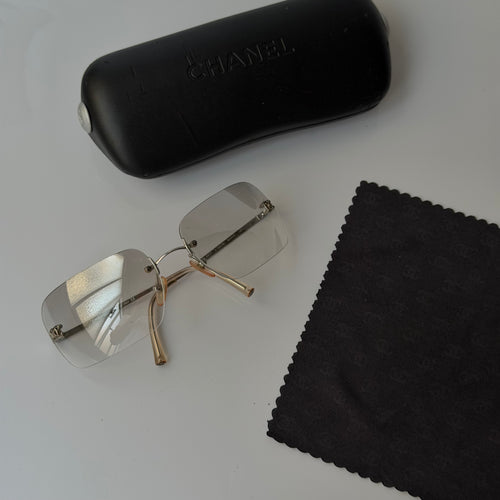 Chanel 2000s Clear Sunglasses