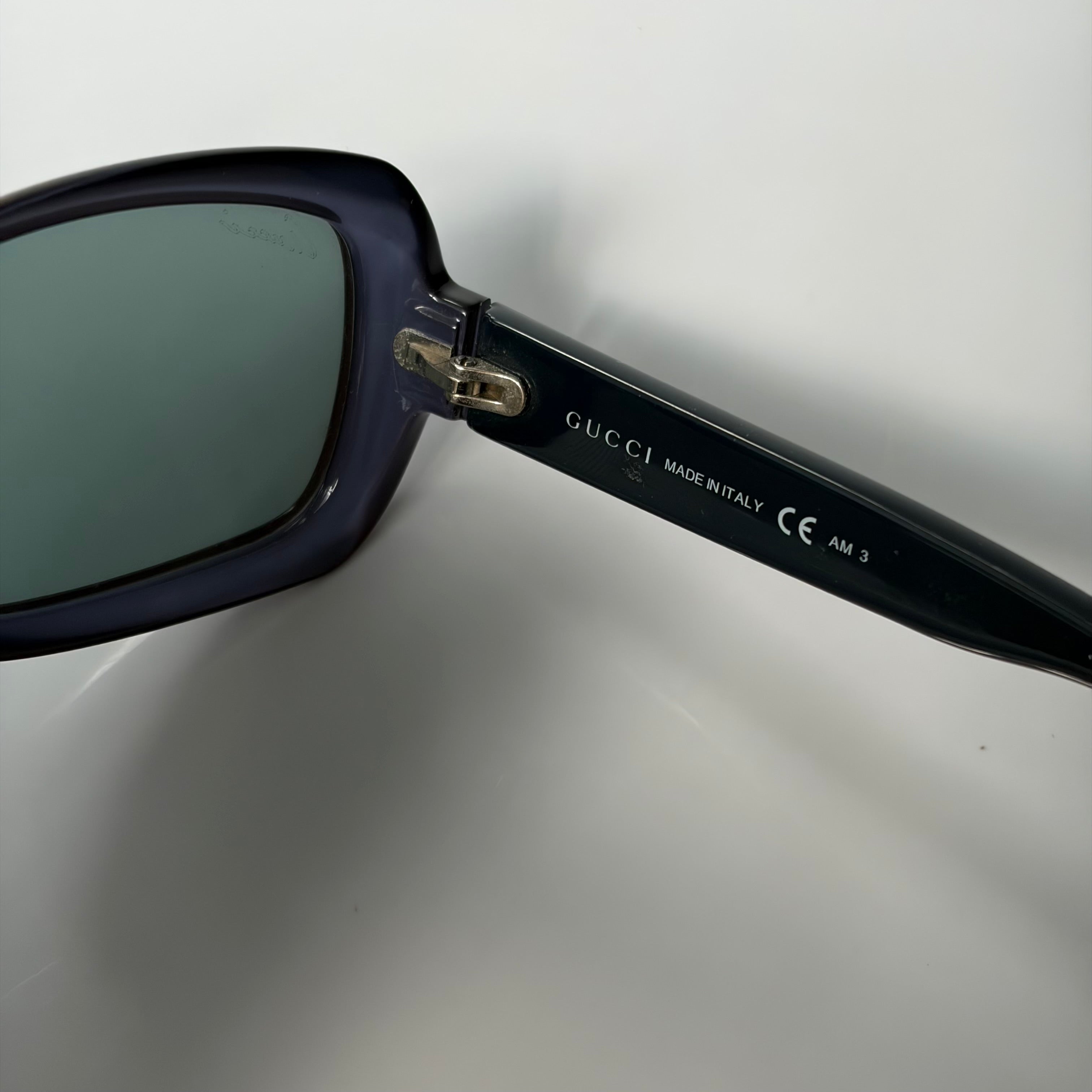 Gucci Vintage Monogram Blue Sunglasses