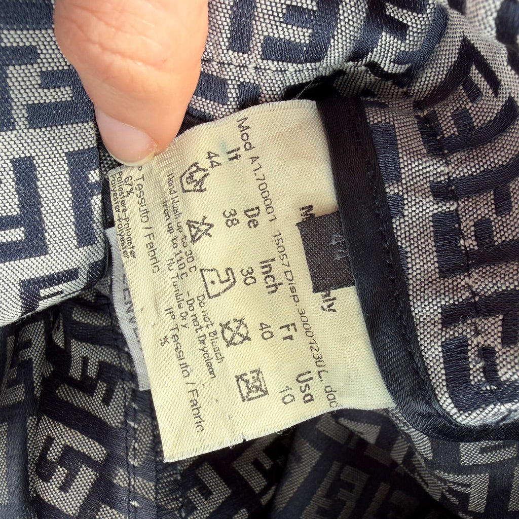 Fendi Blue Monogram Zucchino Pants