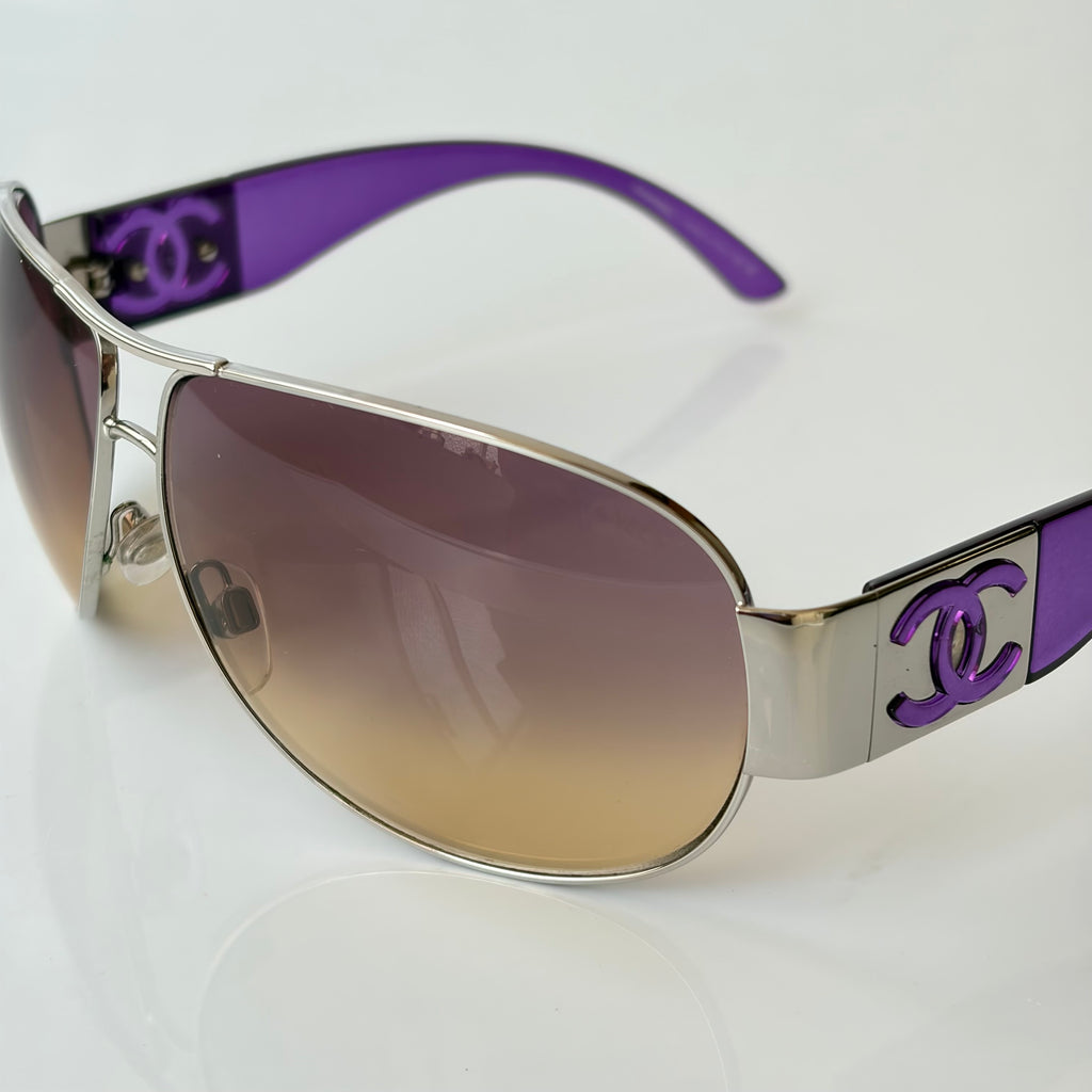 Chanel 2000s Puple Sunglasses