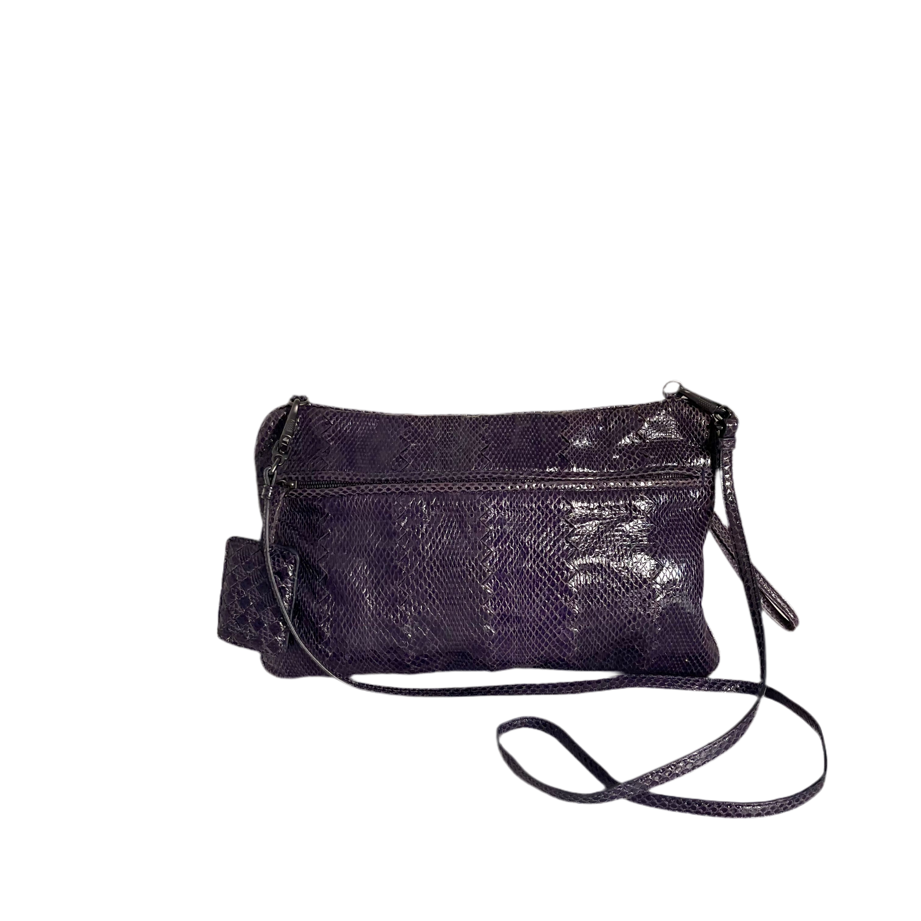 Bottega Veneta Purple Exotic Leather 2way Bag
