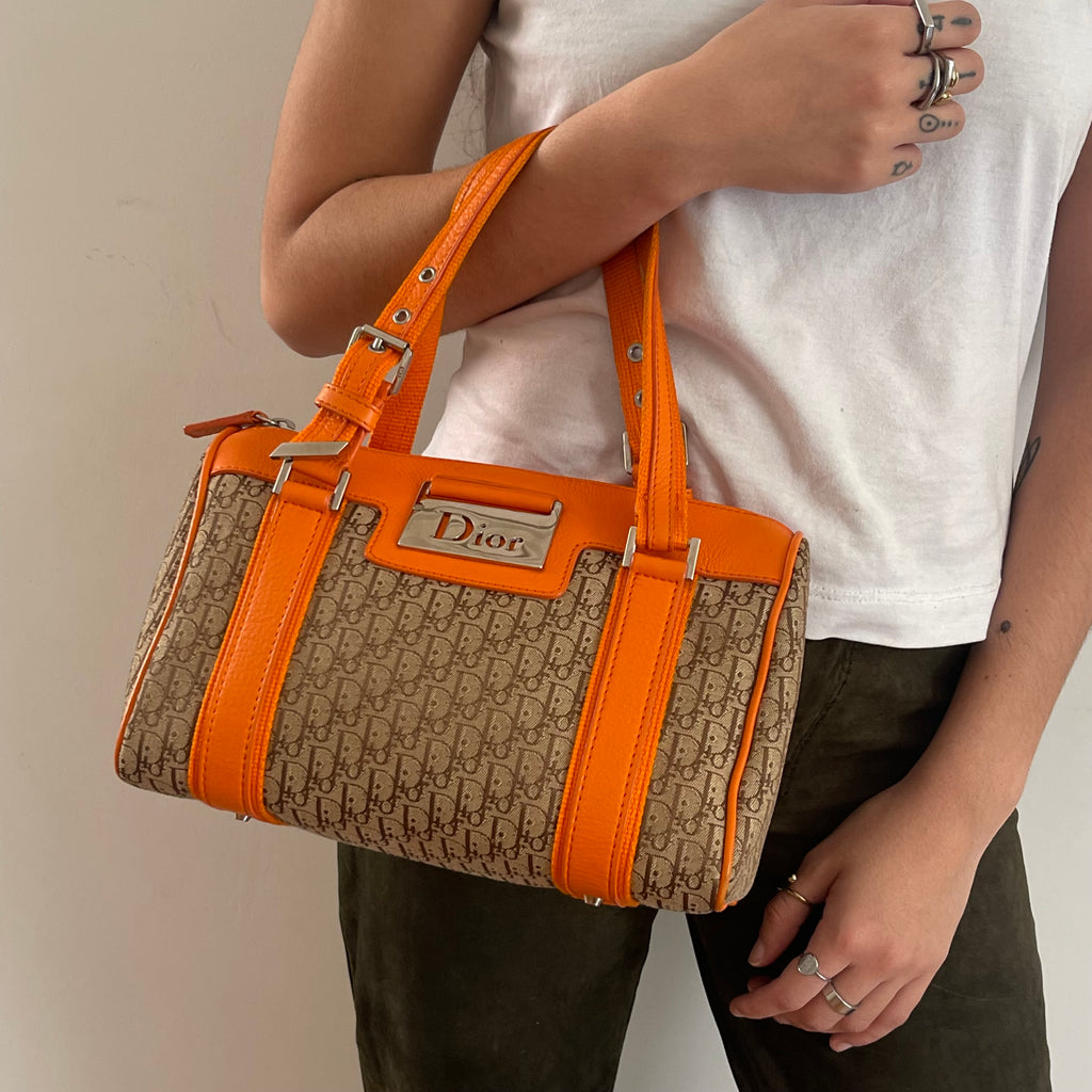 Christian Dior Small Boston Canvas  Diorissimo