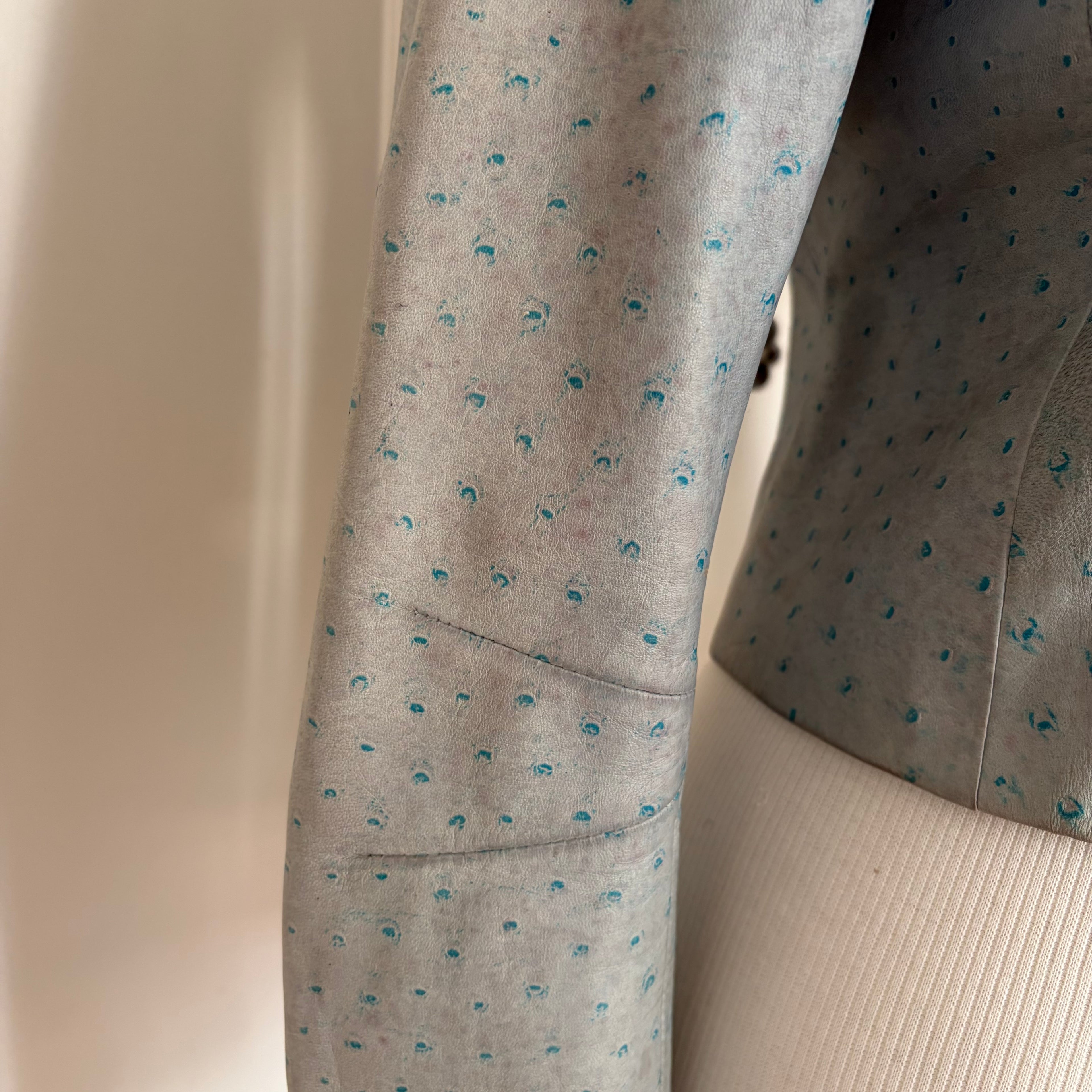 Christian Dior by John Galliano F/W 2000 Baby Blue Leather Jacket